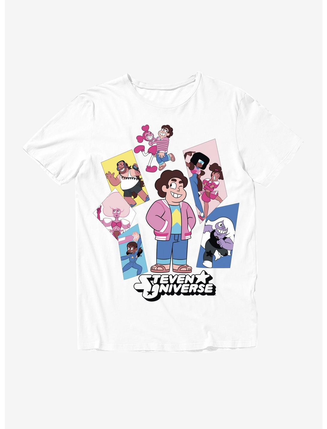 Steven Universe Character Panel Boyfriend Fit Girls T-Shirt, MULTI, hi-res