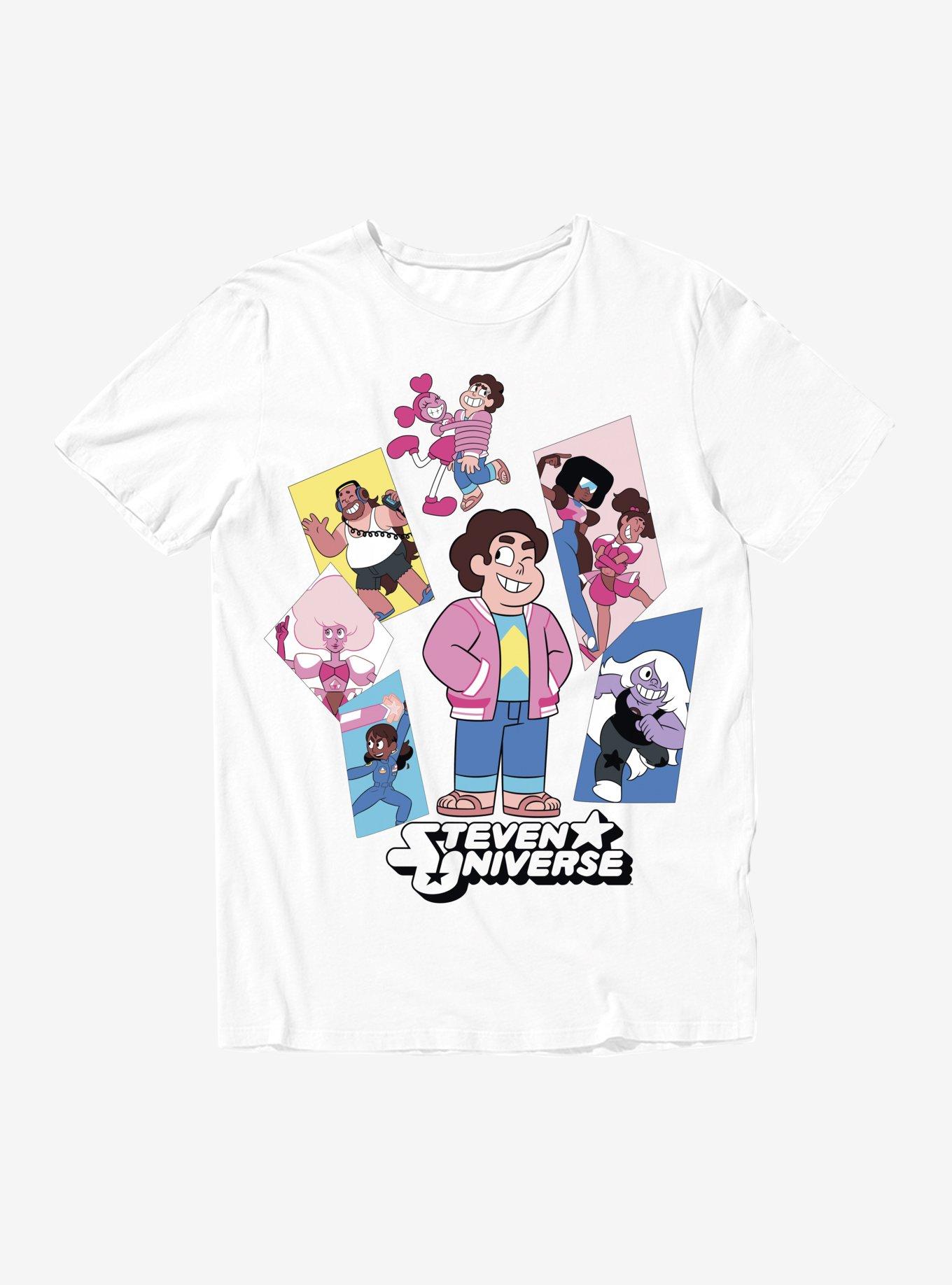 Steven Universe Character Panel Boyfriend Fit Girls T-Shirt, MULTI, hi-res