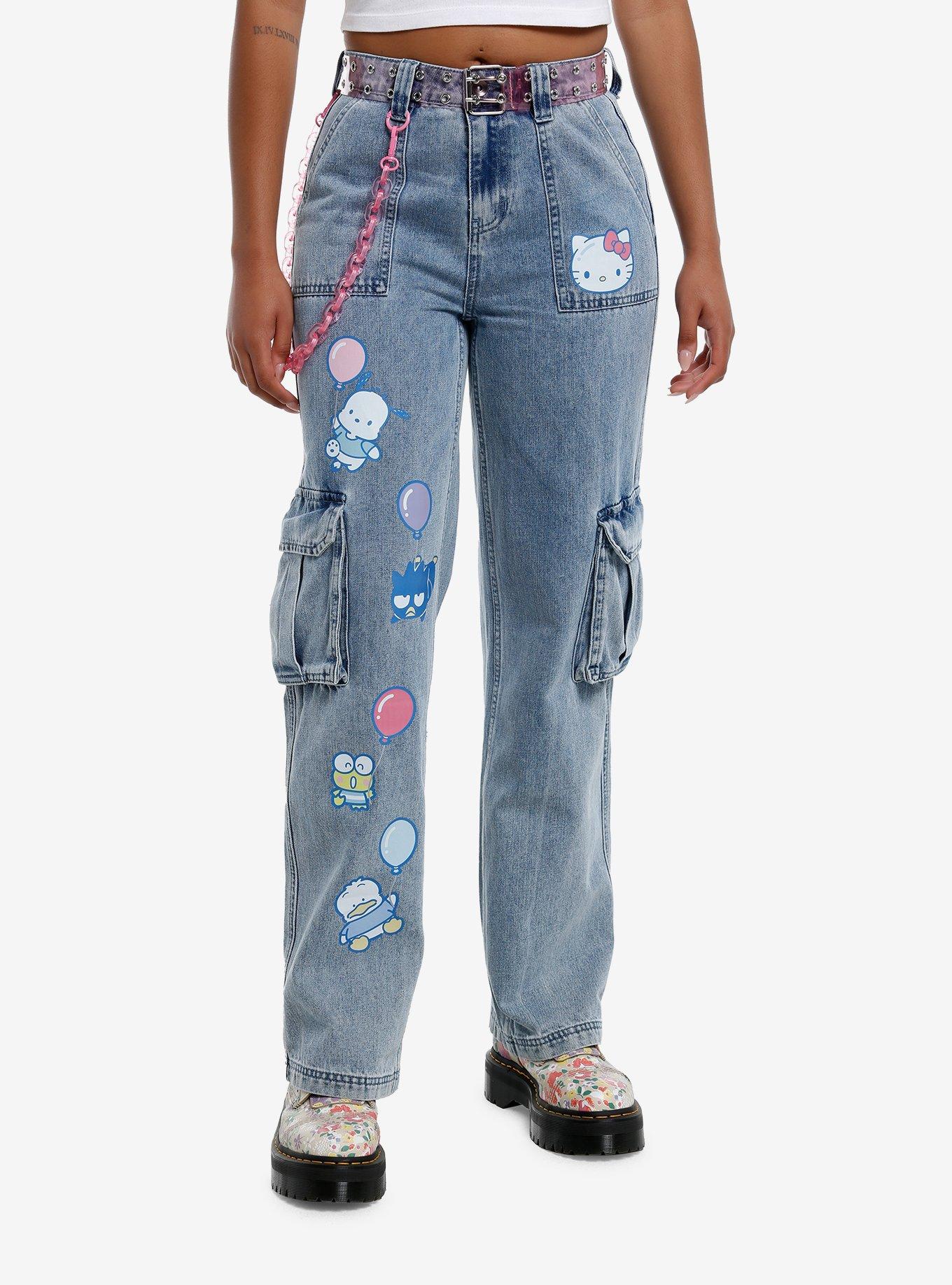 Hello Kitty And Friends Balloon Denim Cargo Pants, MULTI, hi-res