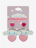 Sanrio Emo Kyun Cinnamoroll Heart Earrings, , hi-res
