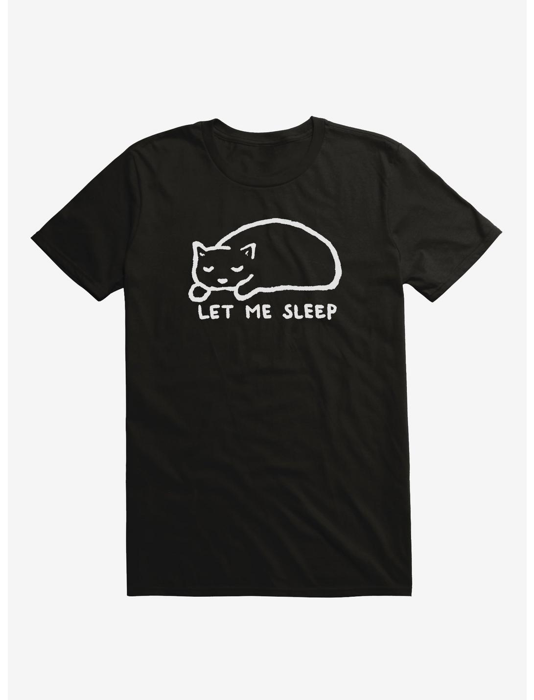 Let Me Sleep Cat T-Shirt By Trufflepig, BLACK, hi-res