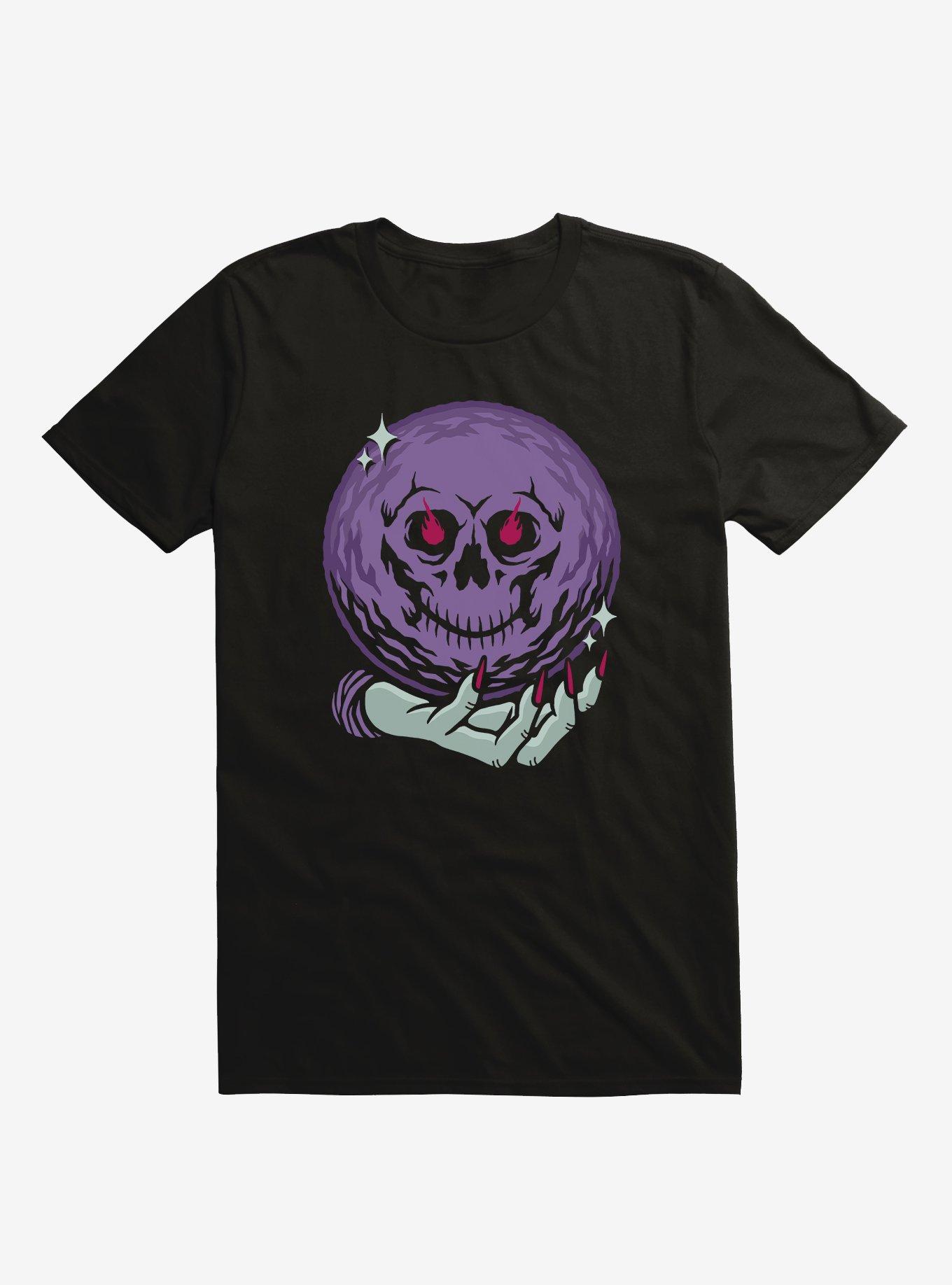 Death Crystal Ball T-Shirt By Deniart, BLACK, hi-res