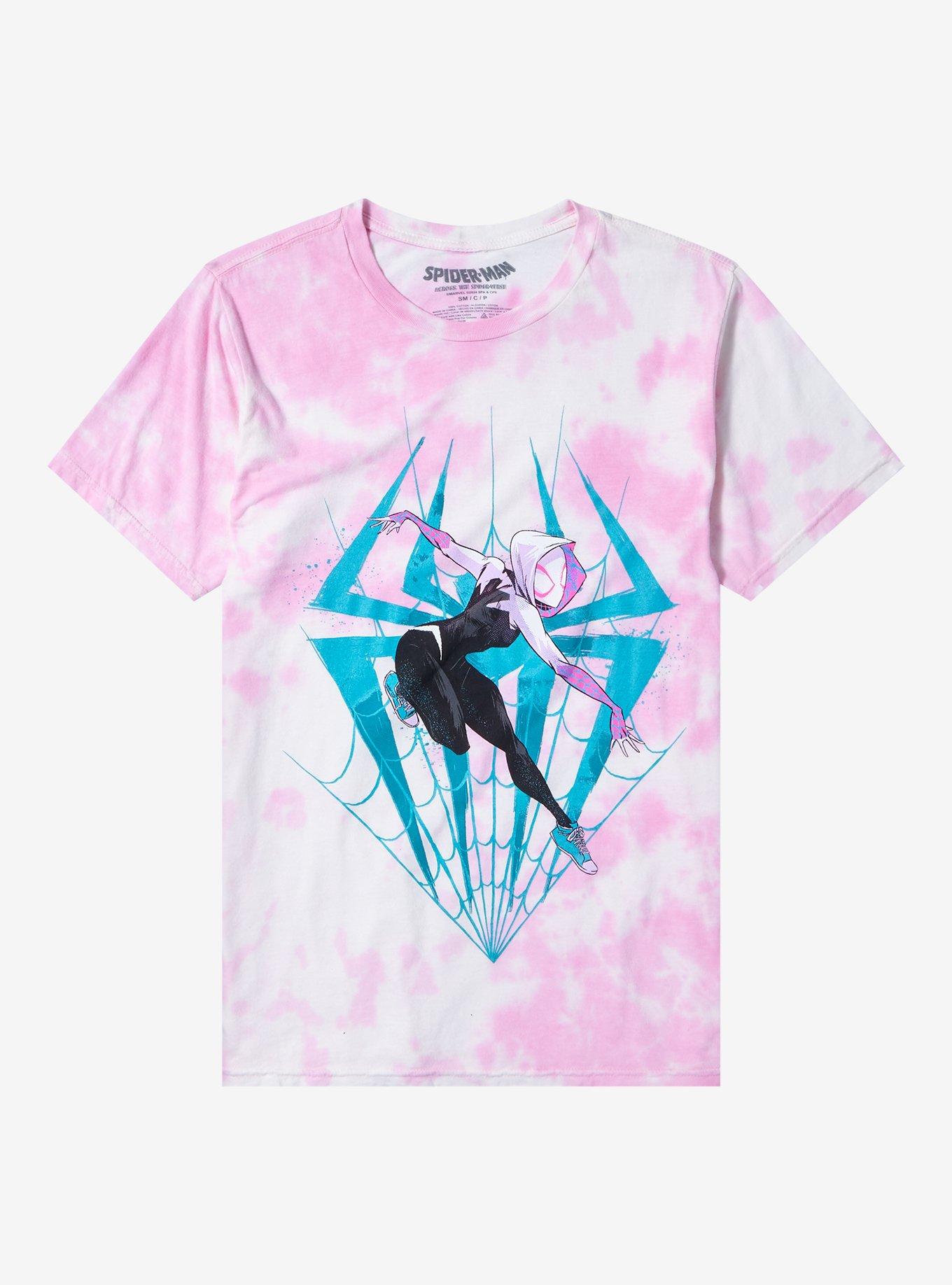 Marvel Spider-Man: Across The Spider-Verse Spider-Gwen Tie-Dye Boyfriend Fit Girls T-Shirt, , hi-res