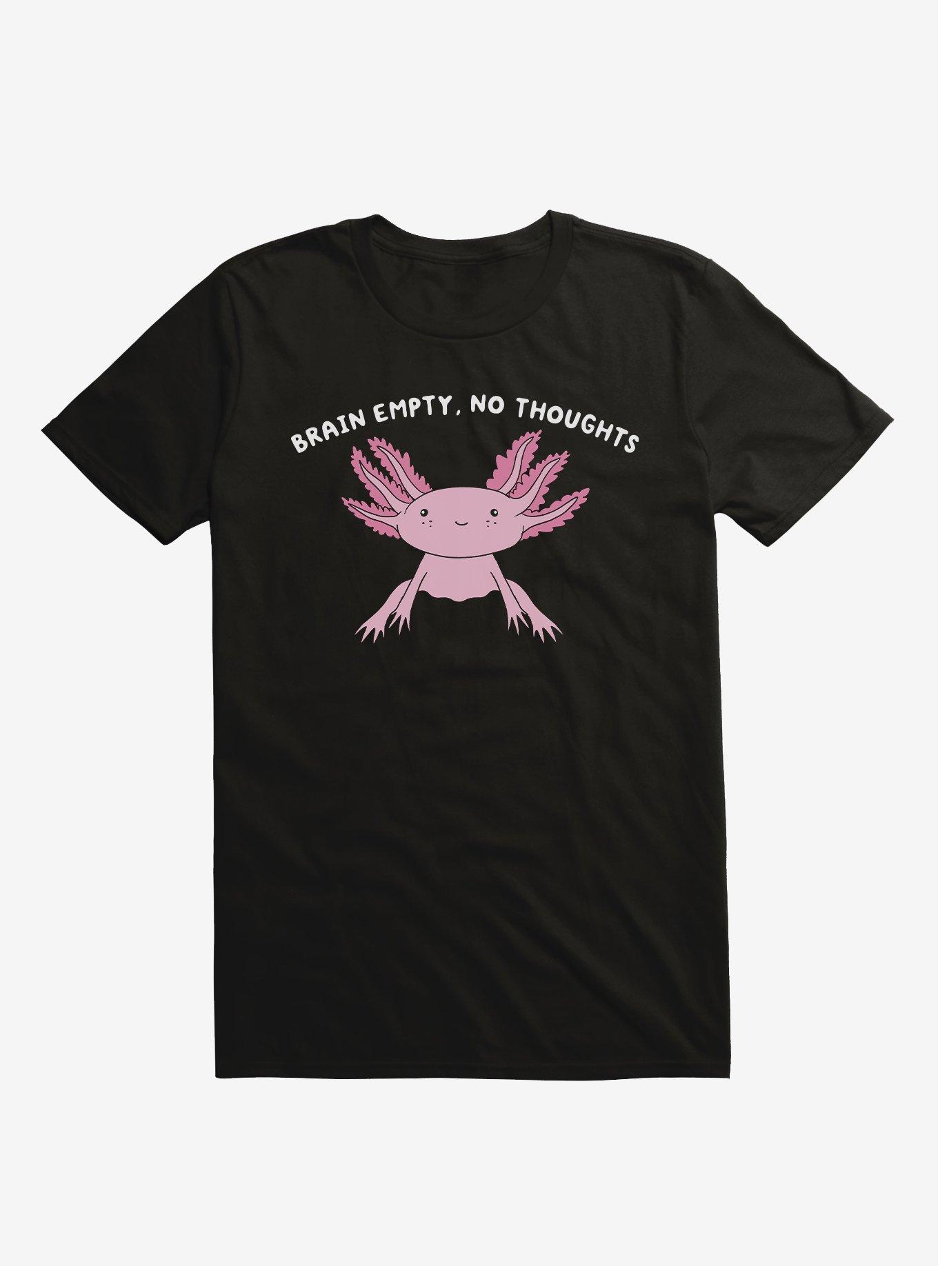 Axolotl Brain Empty T-Shirt, BLACK, hi-res