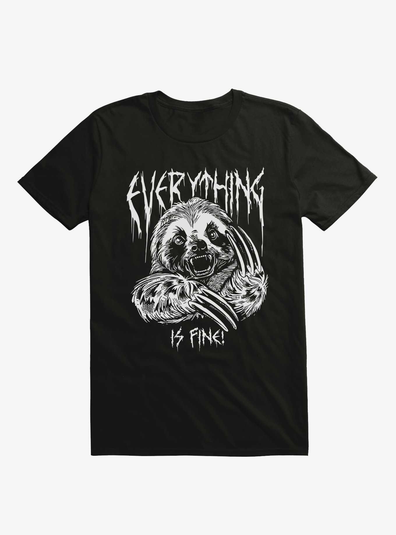 Sloth Everything Is Fine T-Shirt, , hi-res