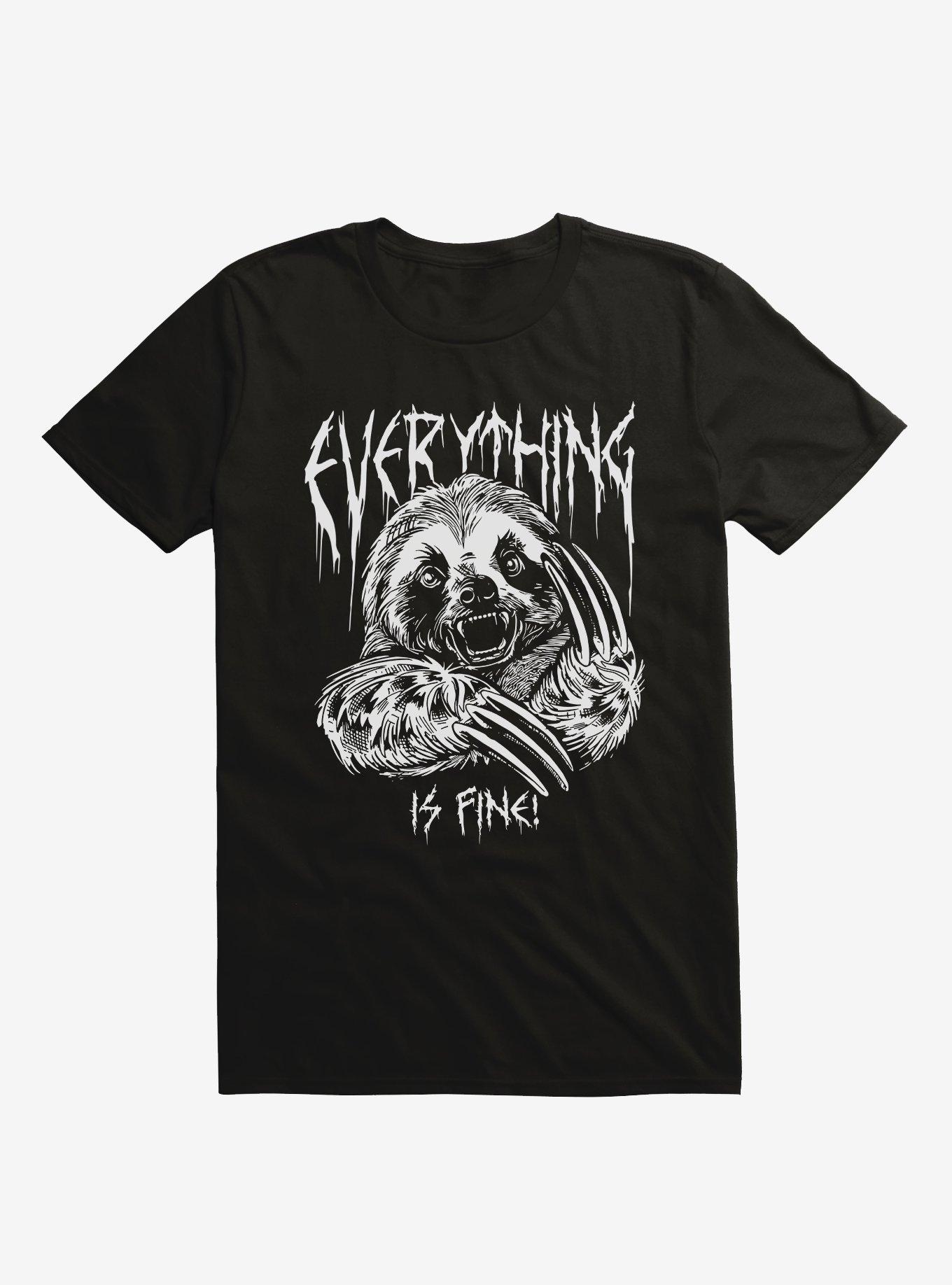 Sloth Everything Is Fine T-Shirt, , hi-res