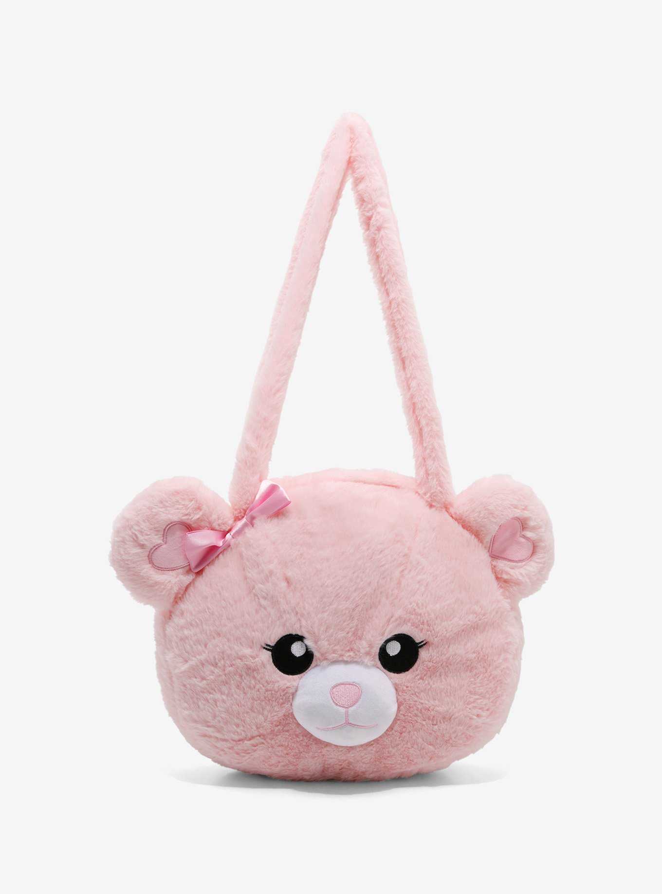 Pink Bear Plush Tote Bag, , hi-res