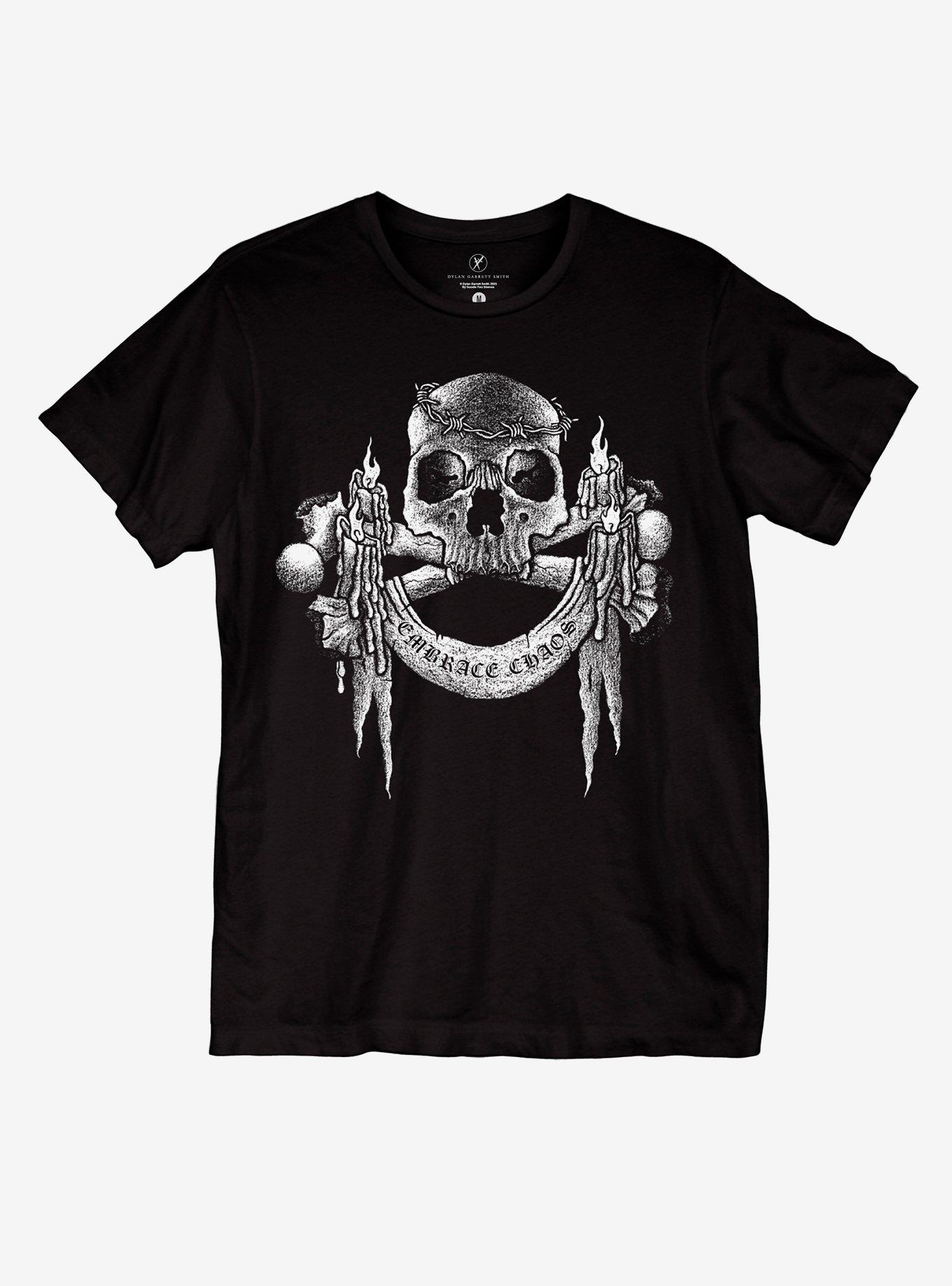 Embrace Chaos Skull & Crossbones T-Shirt By Dylan G. Smith | Hot Topic