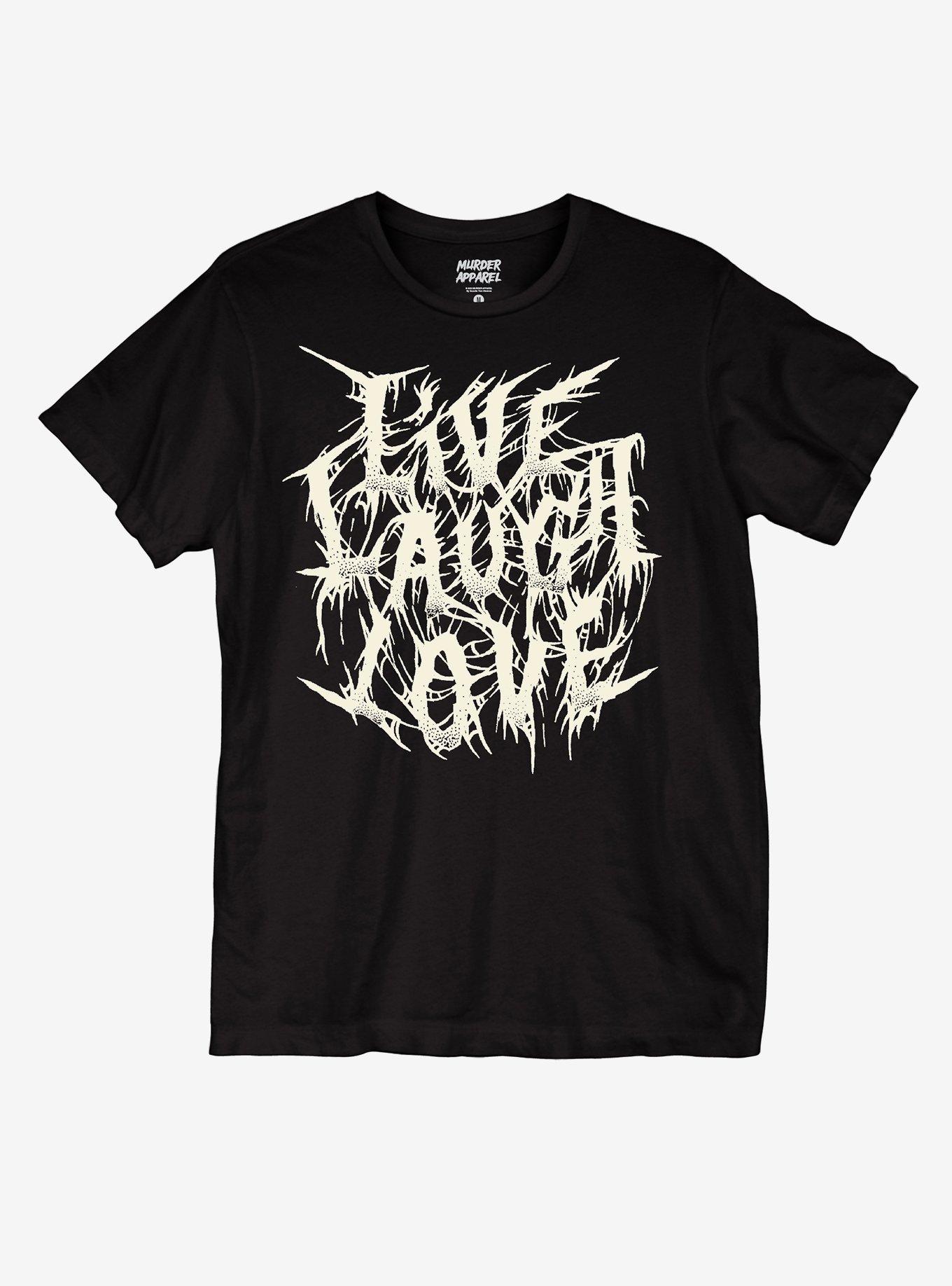 Twisted Live Laugh Love T-Shirt By Murder Apparel, BLACK, hi-res