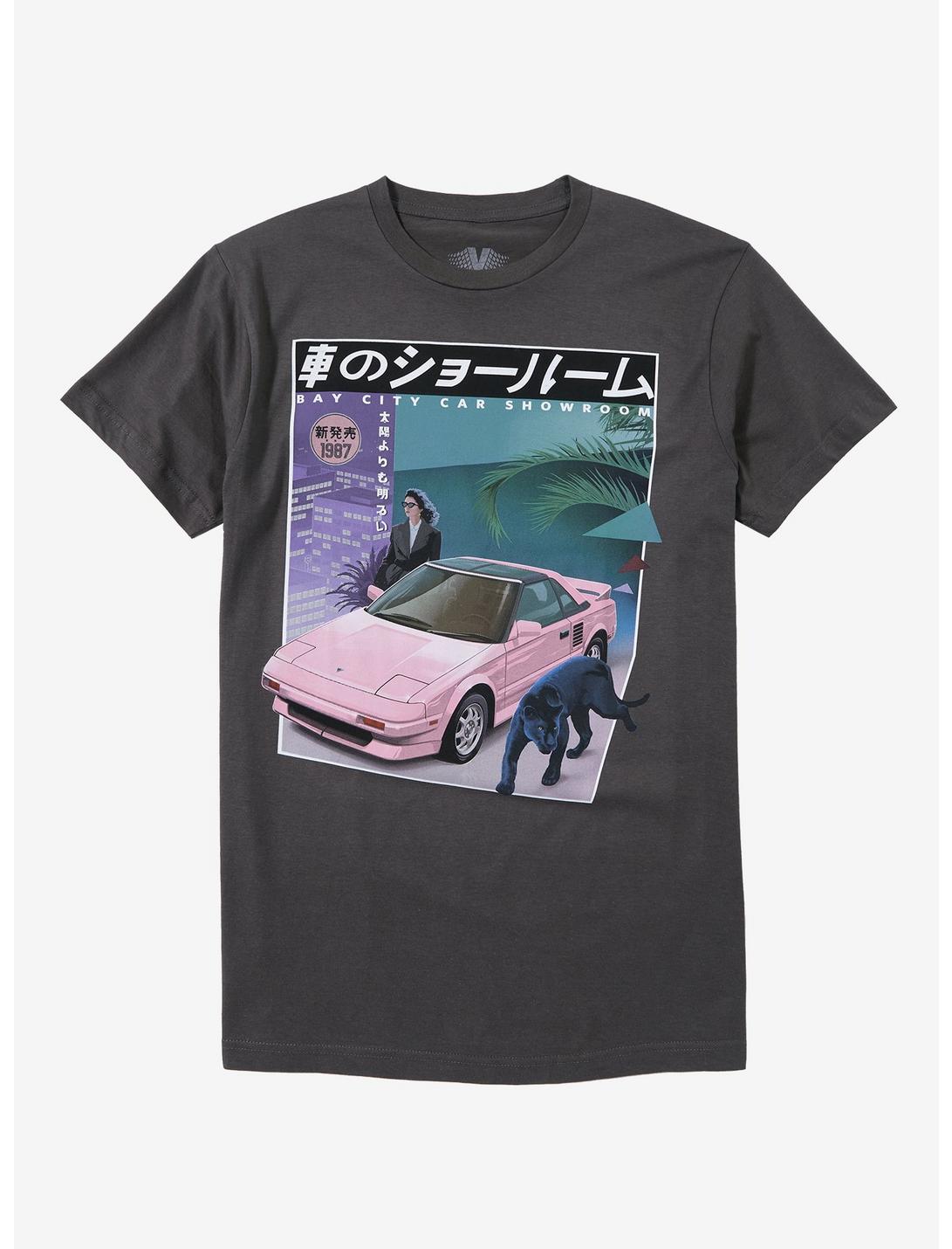 Pink Car Panther T-Shirt By Vapor95, GREY, hi-res