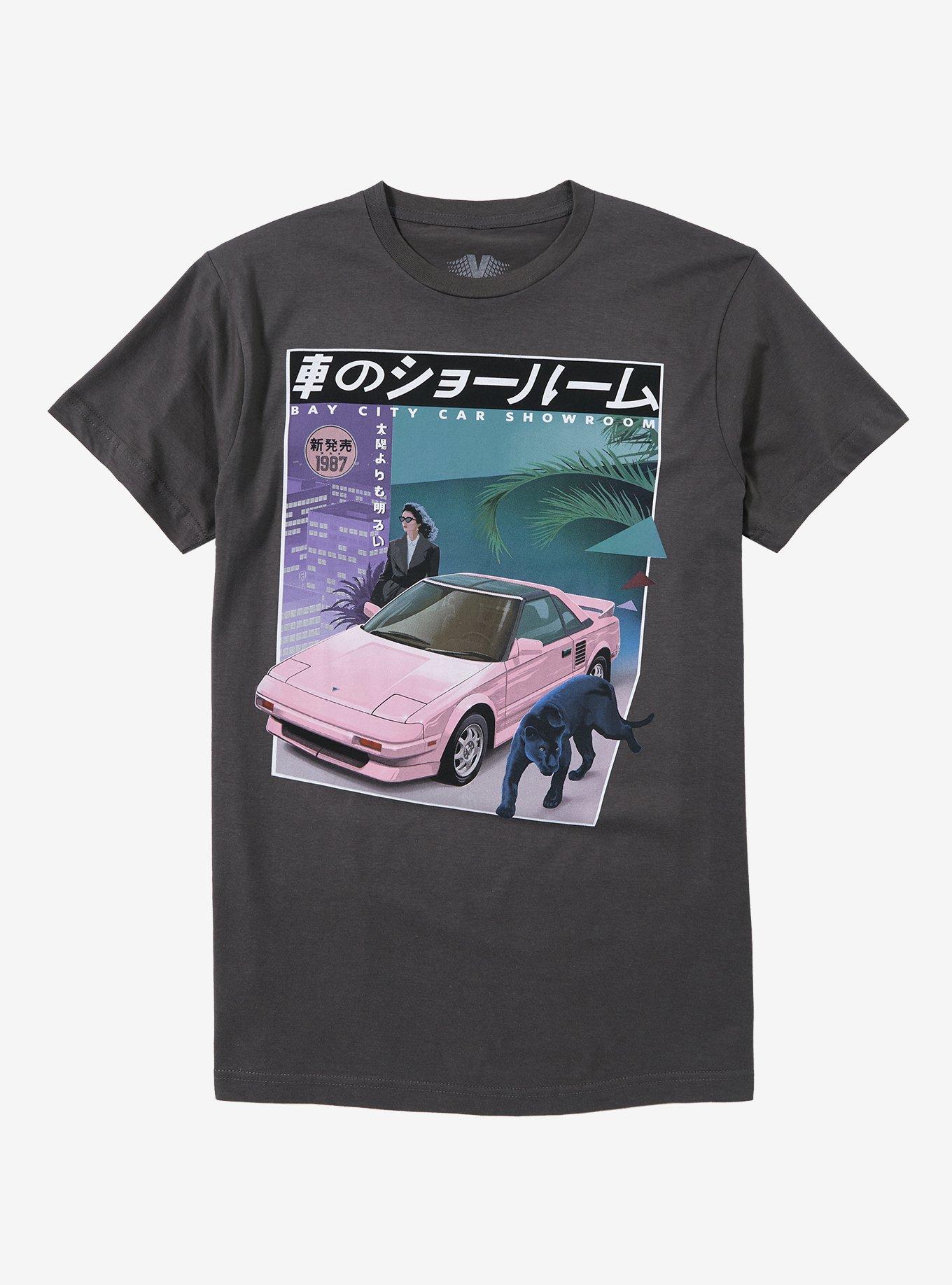 Pink Car Panther T-Shirt By Vapor95, GREY, hi-res