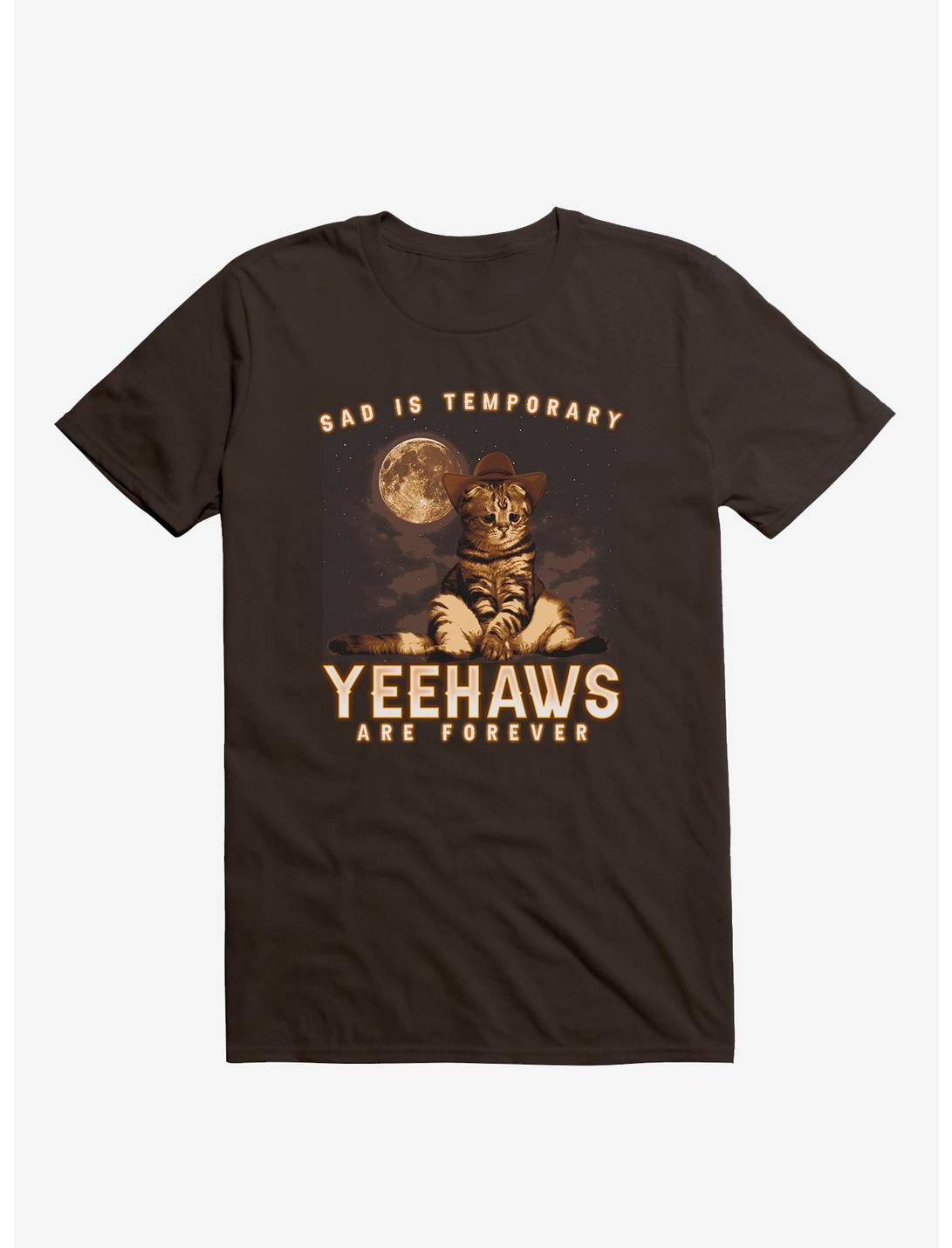 Yeehaw Cowboy Cat T-Shirt, BLACK, hi-res