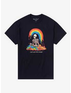 Skeleton Can't Think Straight T-Shirt by Friday Jr., , hi-res