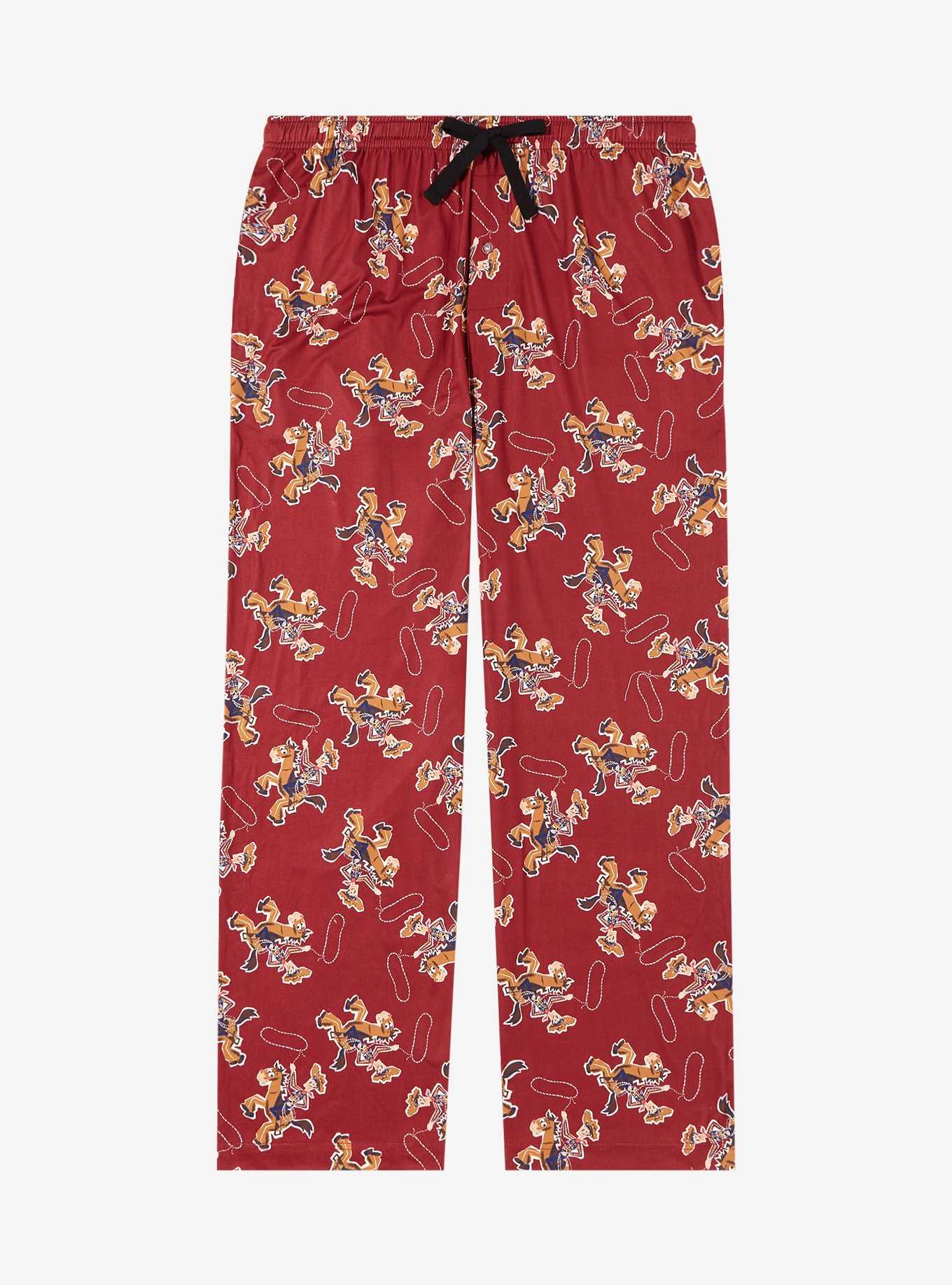 Disney Pixar Toy Story Woody and Bullseye Rodeo Allover Print Sleep Pants — BoxLunch Exclusive, , hi-res