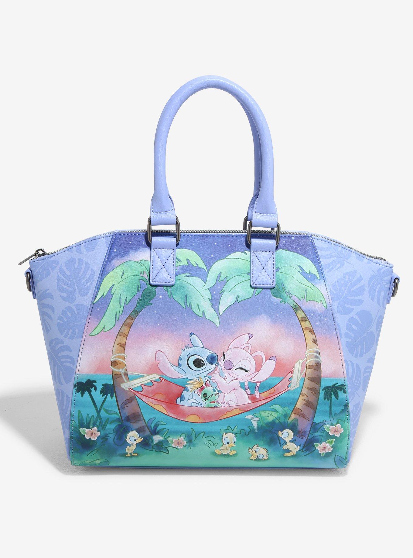 バッグ lure you in Angel stitch bag Loungefly Disney Stitch & Angel Hammock Satchel Bag | Hot Topic