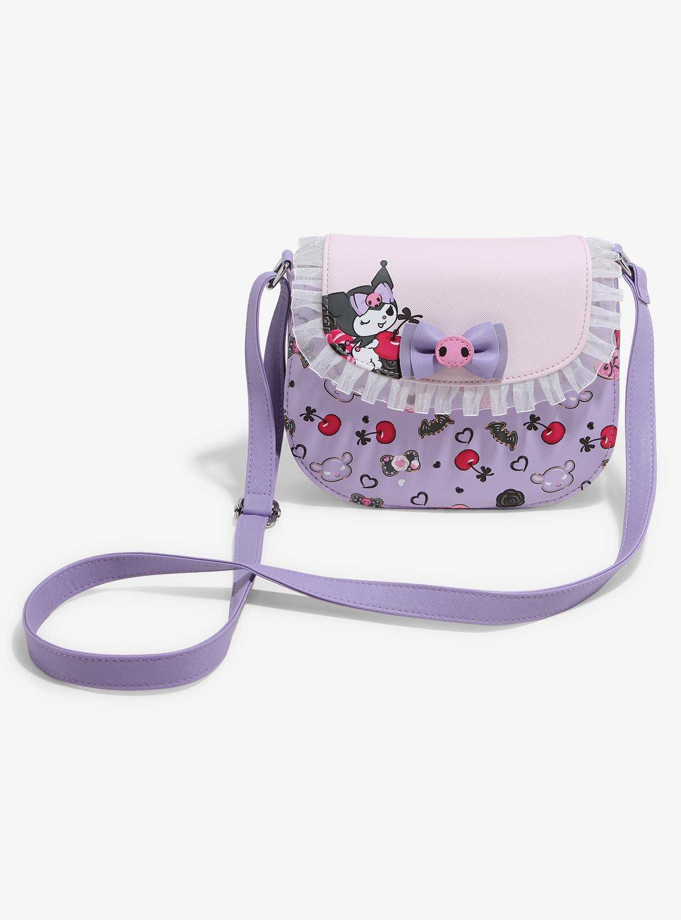 Kuromi Cherry Lace Crossbody Bag, , hi-res