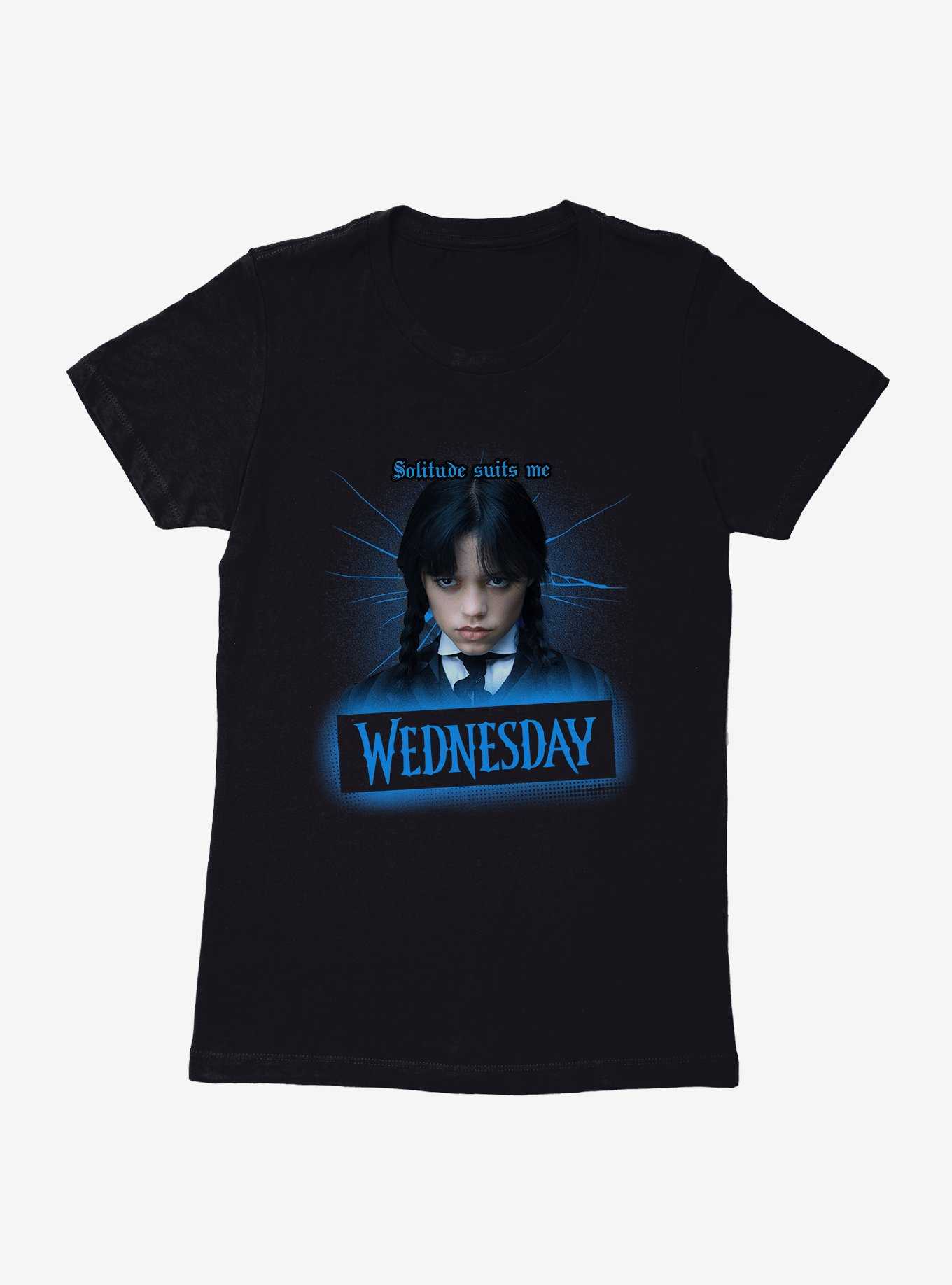 Wednesday Solitude Suits Me Womens T-Shirt, , hi-res