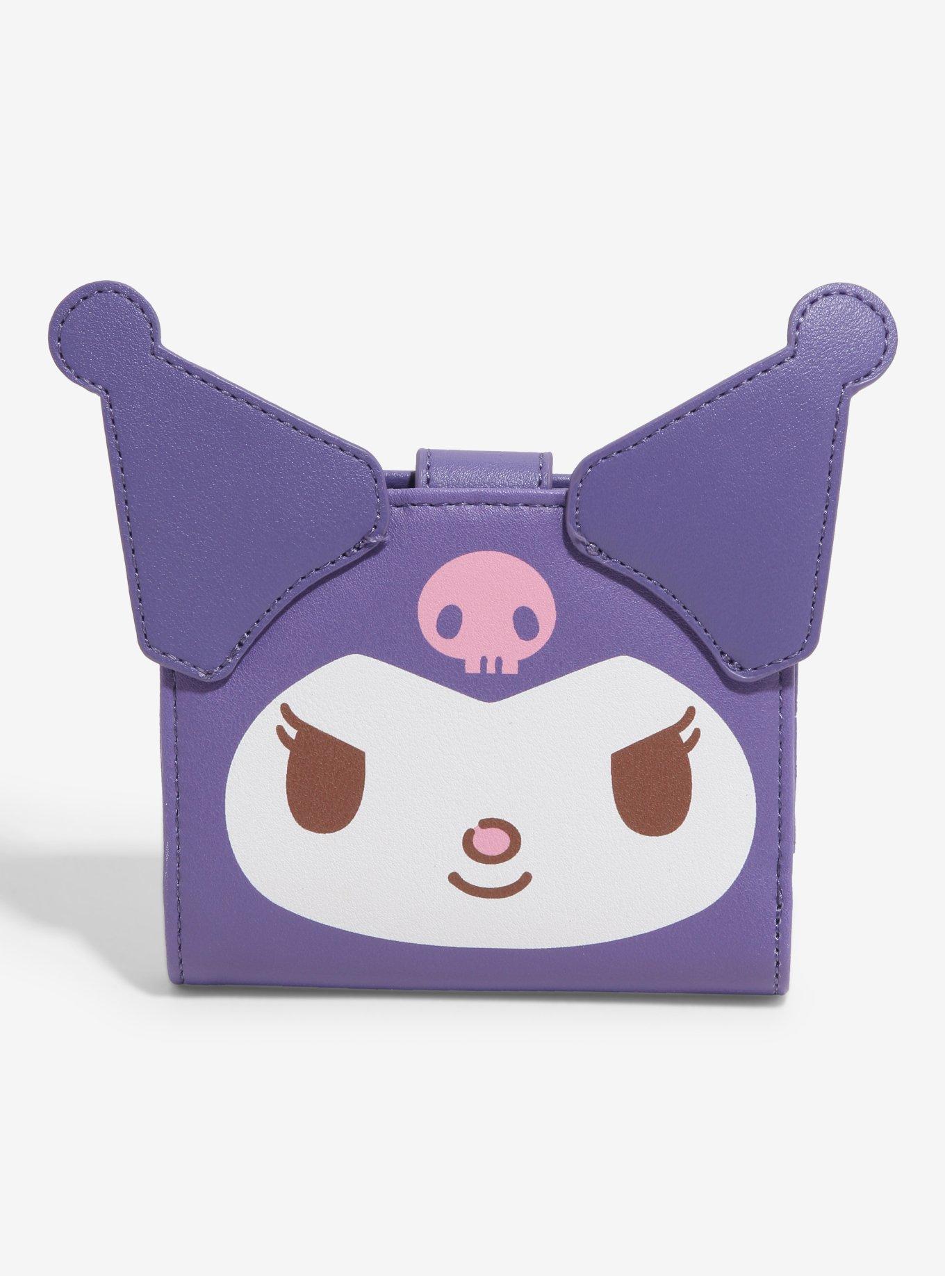 Loungefly Kuromi Face Mini Flap Wallet, , hi-res