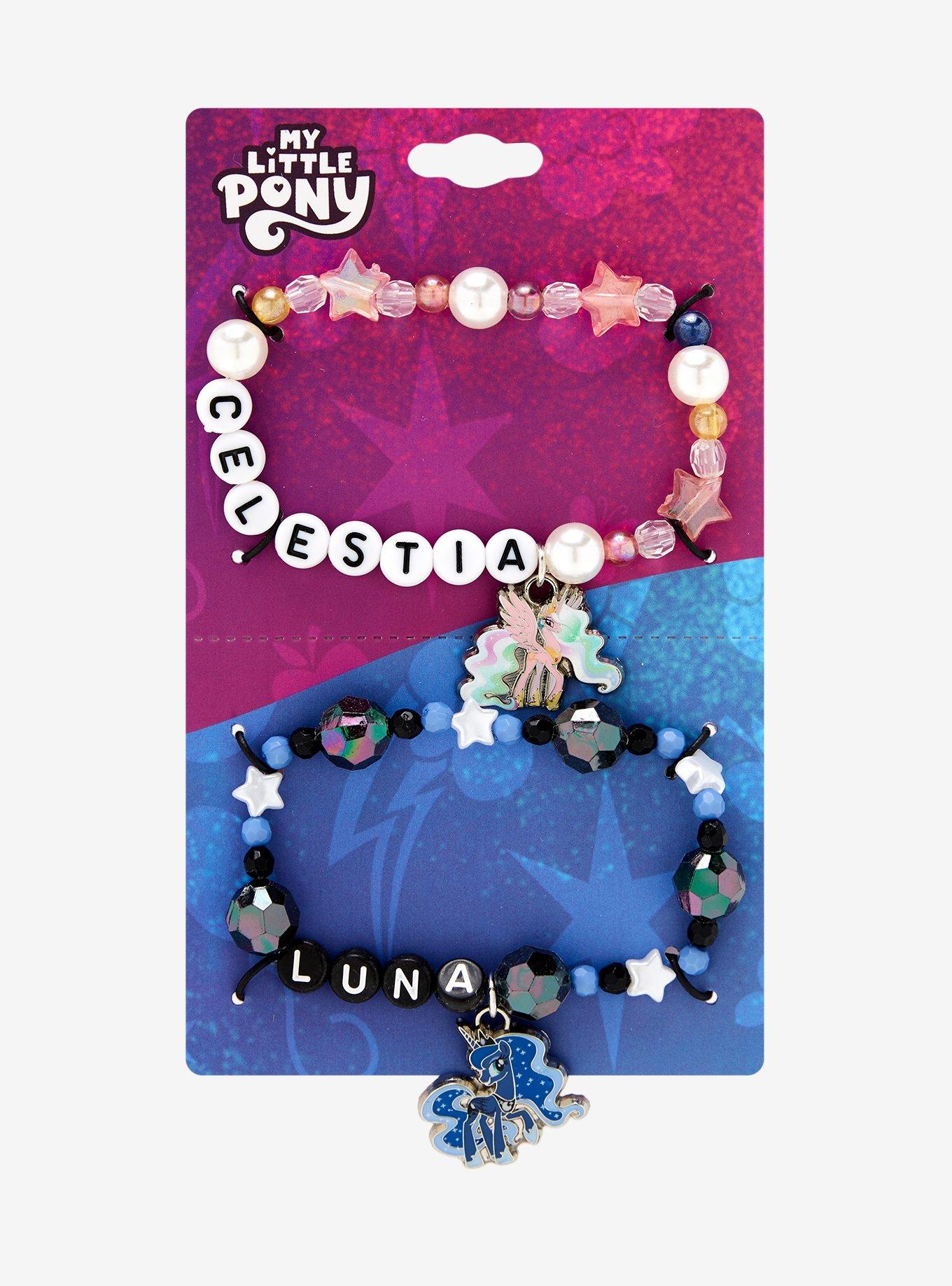 My Little Pony Celestia & Luna Best Friend Bead Bracelet Set, , hi-res