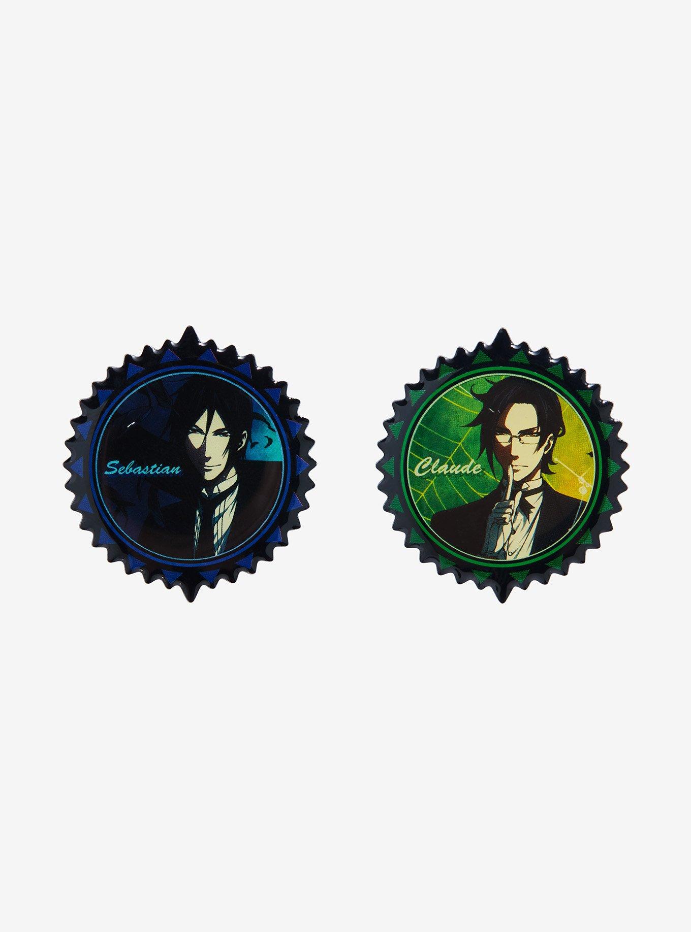 Black Butler Sebastian & Claude Enamel Pin Set, , hi-res