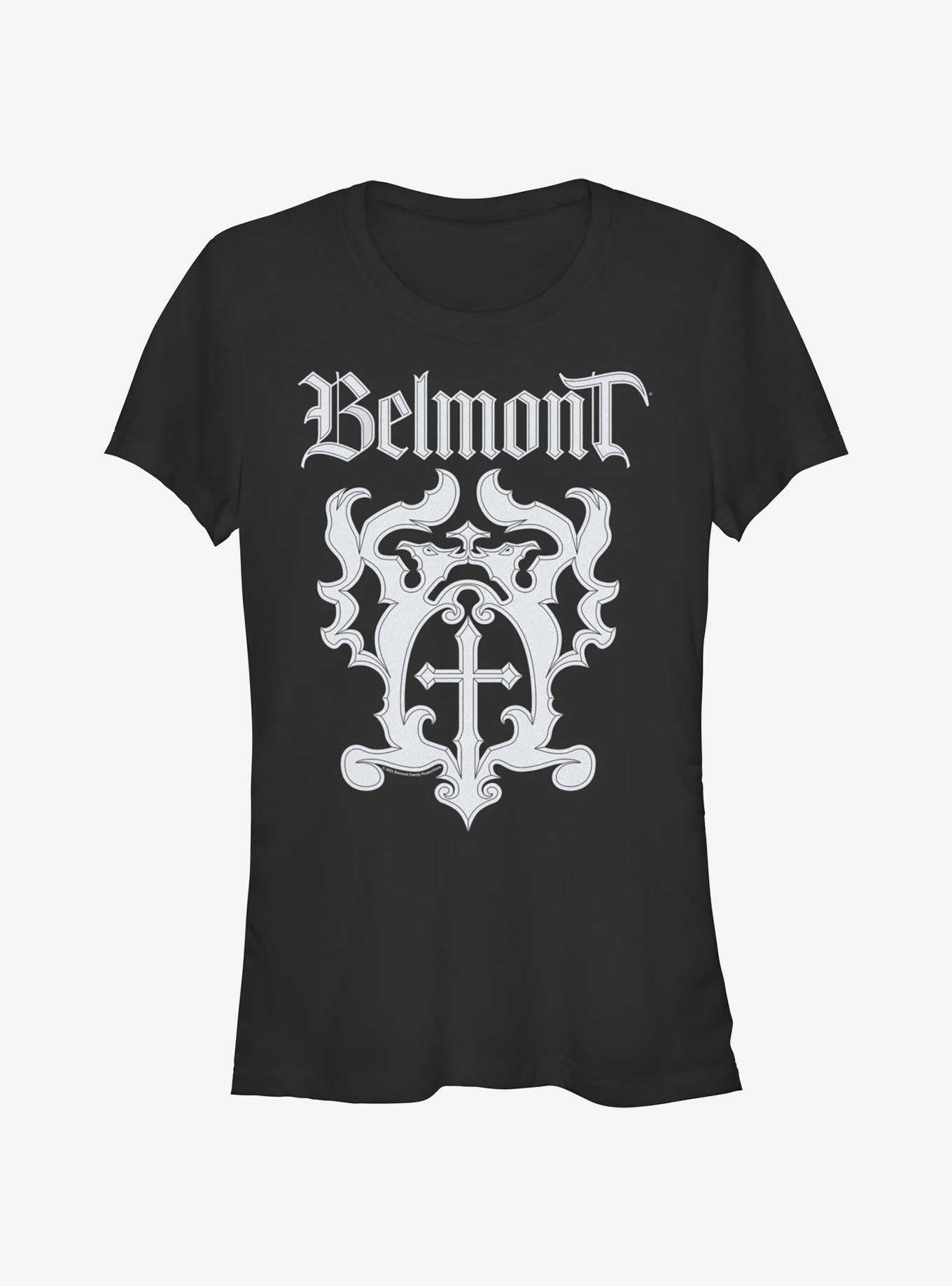 Castlevania: Nocturne Belmont Crest Girls T-Shirt, BLACK, hi-res