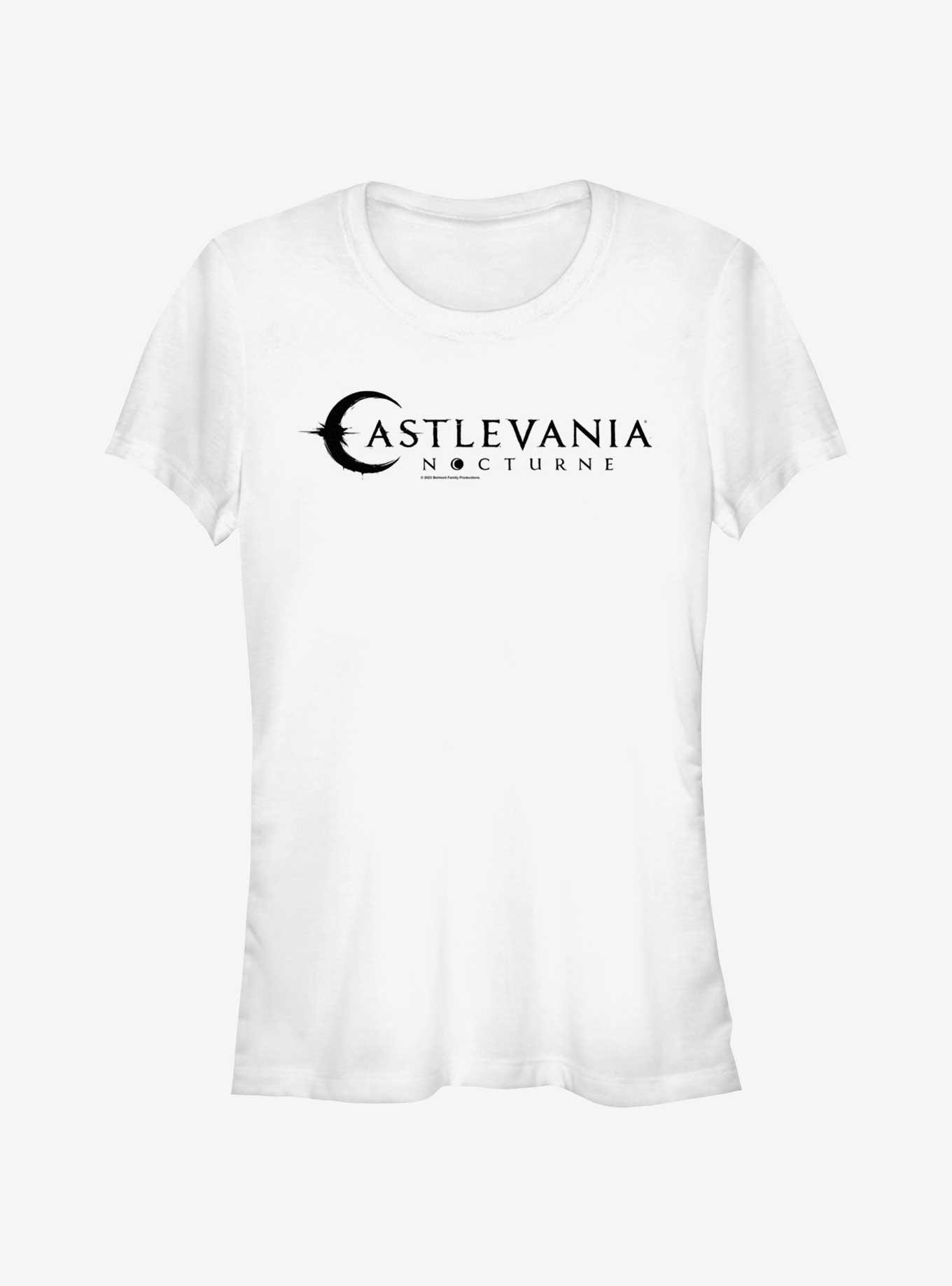 Castlevania: Nocturne Logo Girls T-Shirt, WHITE, hi-res