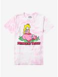 Super Mario Princess Peach Pink Tie-Dye Boyfriend Fit Girls T-Shirt, MULTI, hi-res