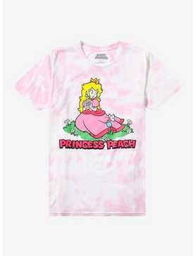 Super Mario Princess Peach Pink Tie-Dye Boyfriend Fit Girls T-Shirt, , hi-res