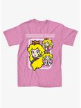 Super Mario Princess Peach Glitter Boyfriend Fit Girls T-Shirt, MULTI, hi-res