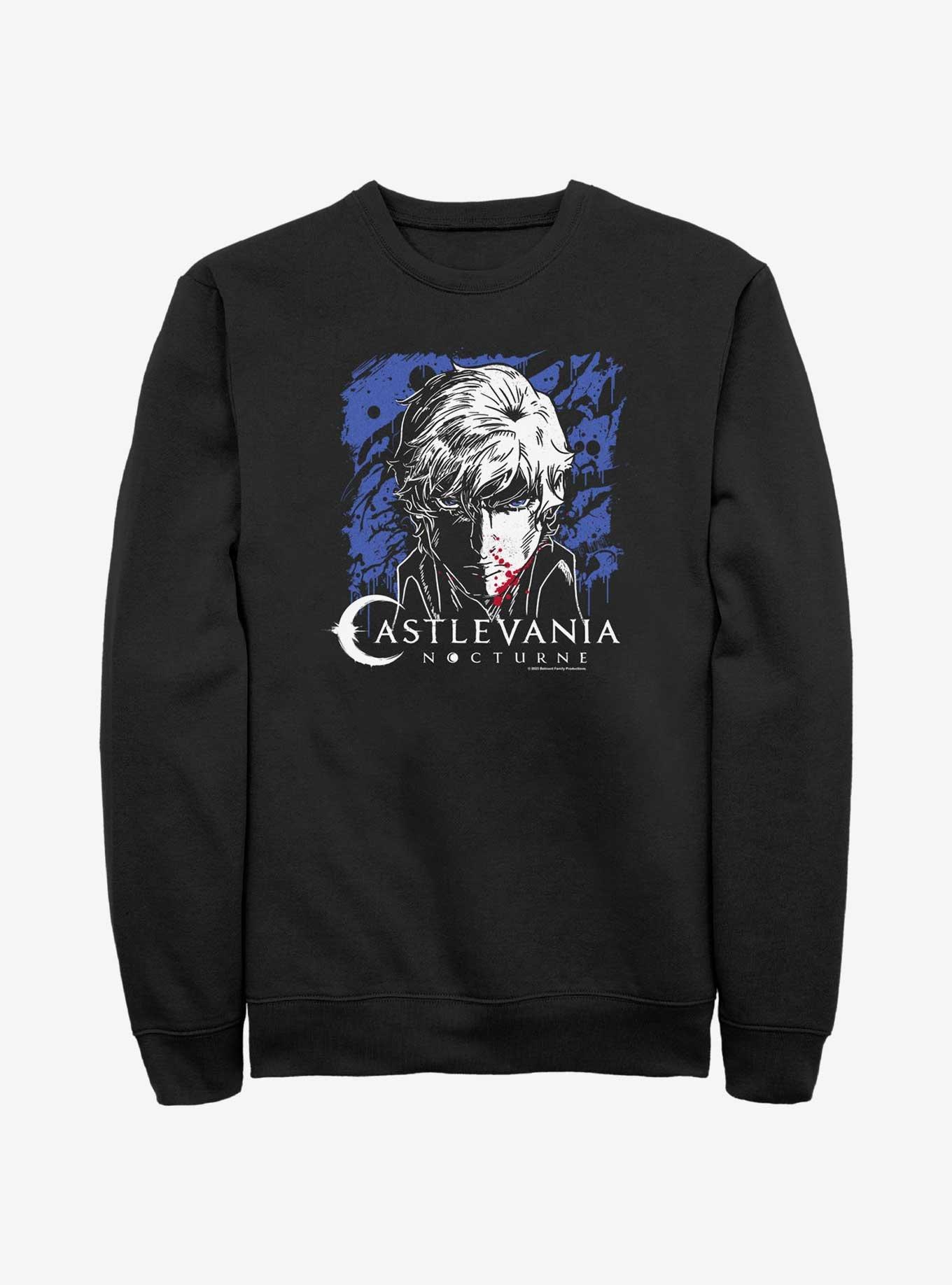 Castlevania: Nocturne Richter Face Sweatshirt, BLACK, hi-res