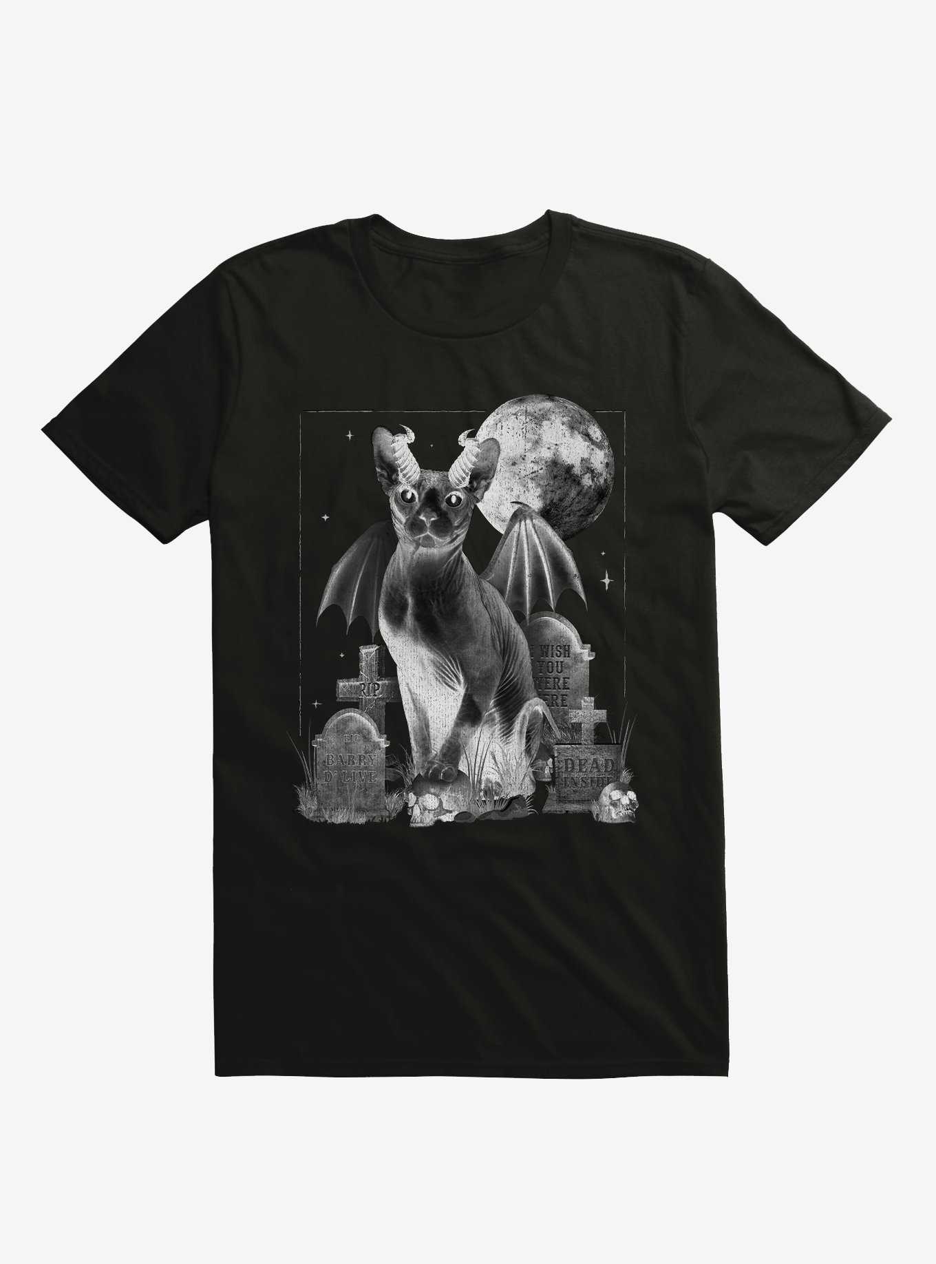 Graveyard Demon Cat T-Shirt, , hi-res