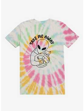 Alien Cat Tie-Dye T-Shirt, , hi-res