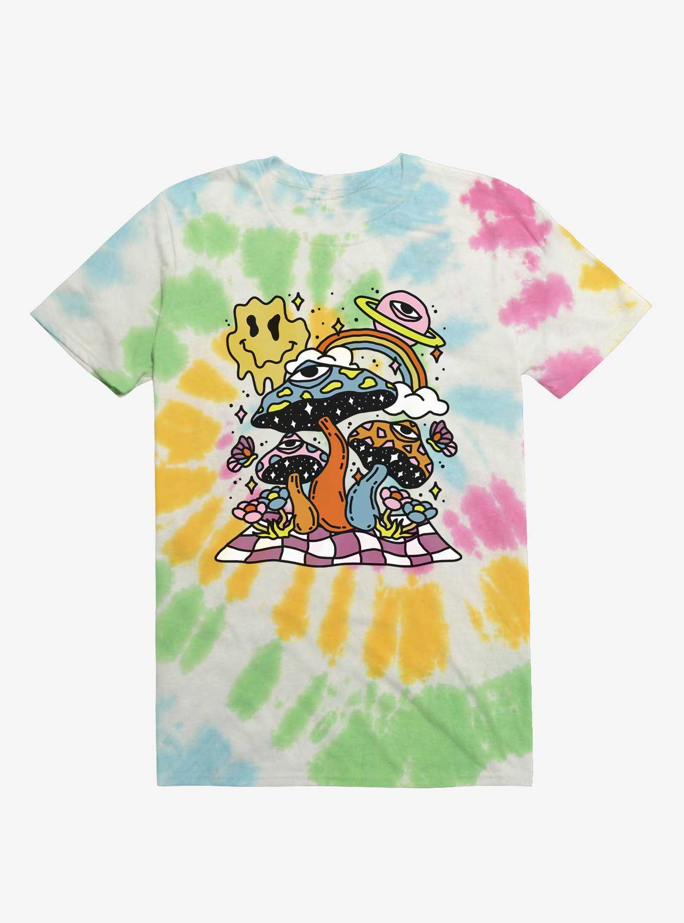 Trippy Mushroom Tie-Dye T-Shirt, , hi-res