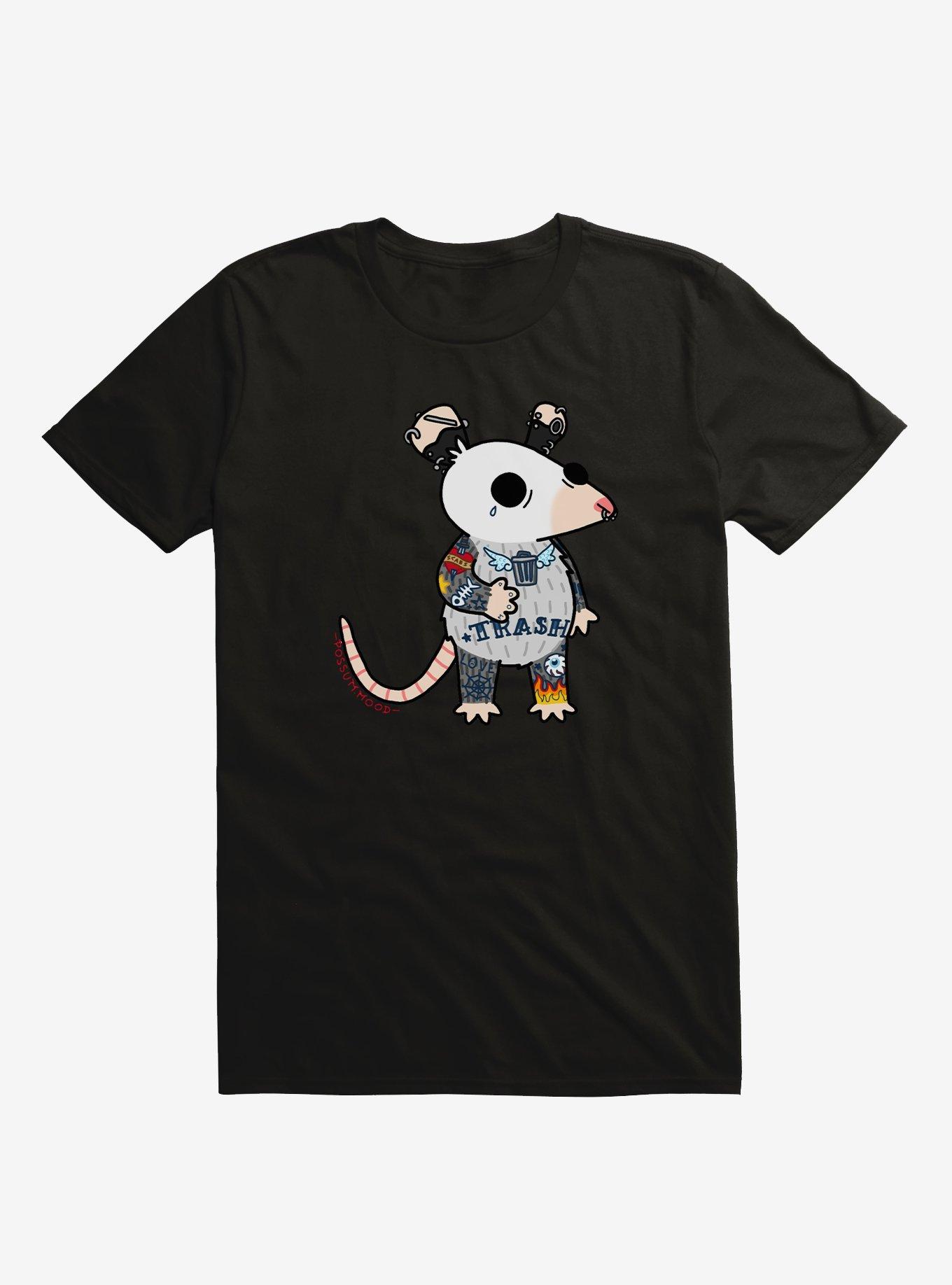 Tattooed Possum T-Shirt, BLACK, hi-res