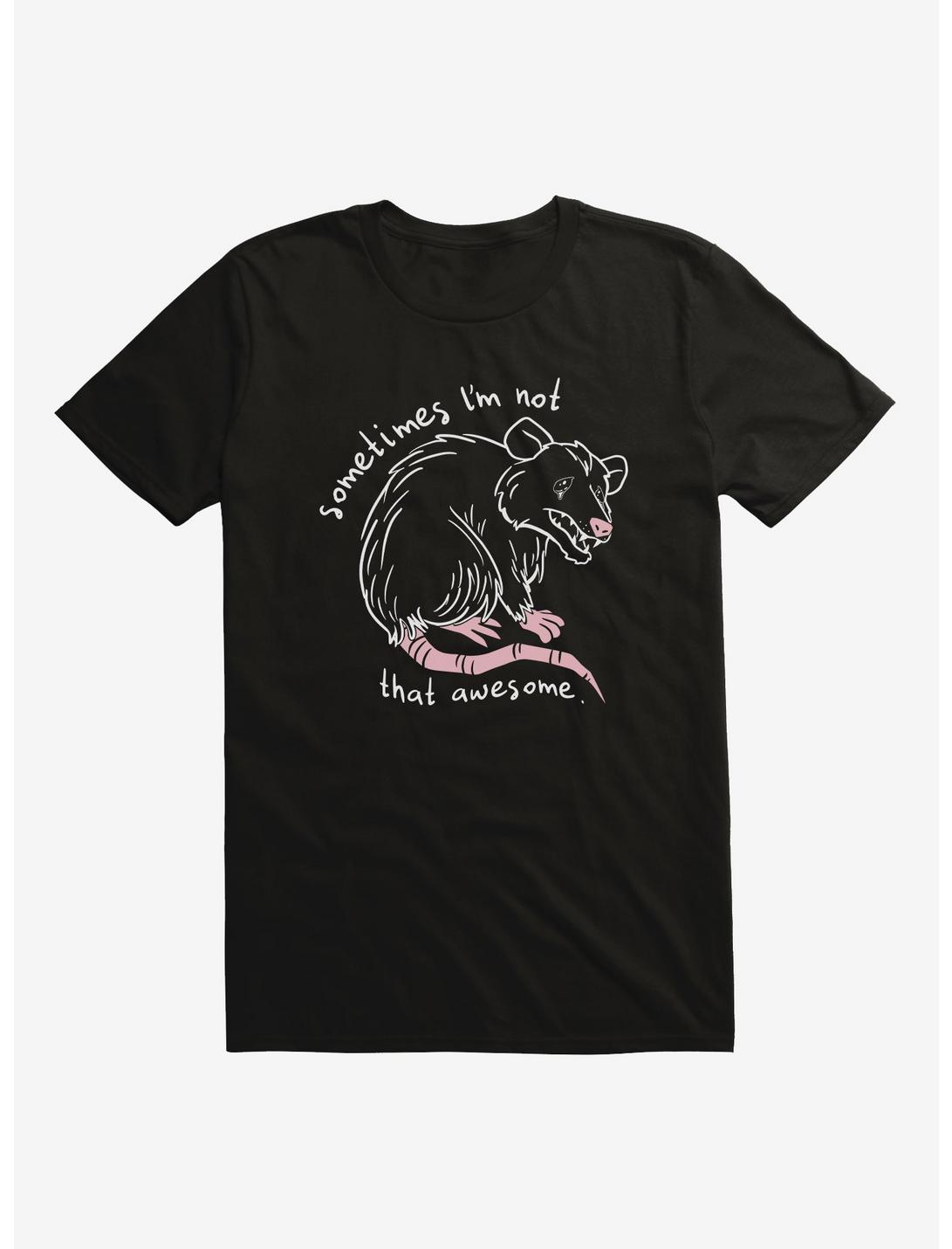 Not Awesome Possum T-Shirt, BLACK, hi-res