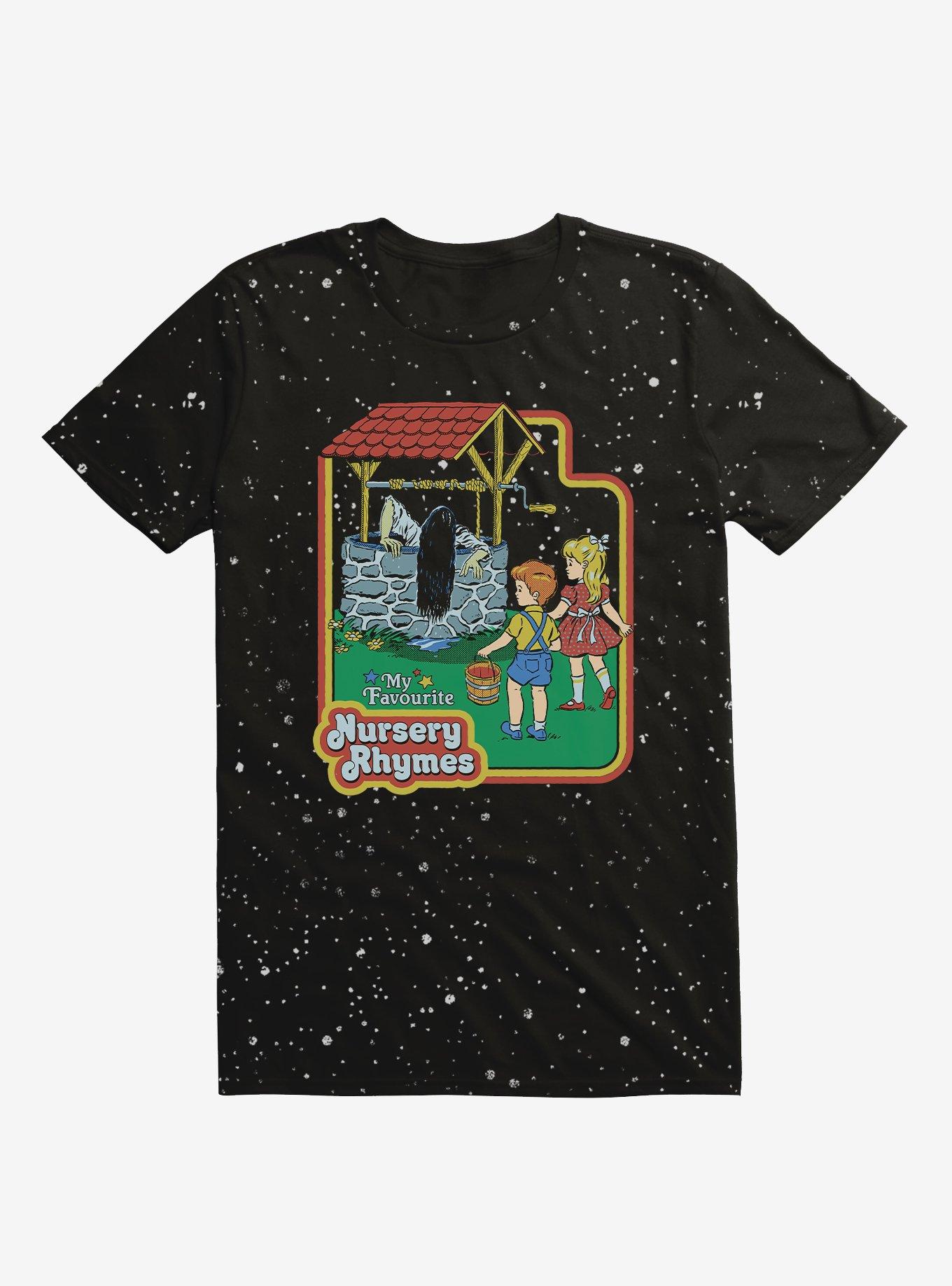 My Favourite Nursery Rhymes T-Shirt By Steve Rhodes, BLACK, hi-res