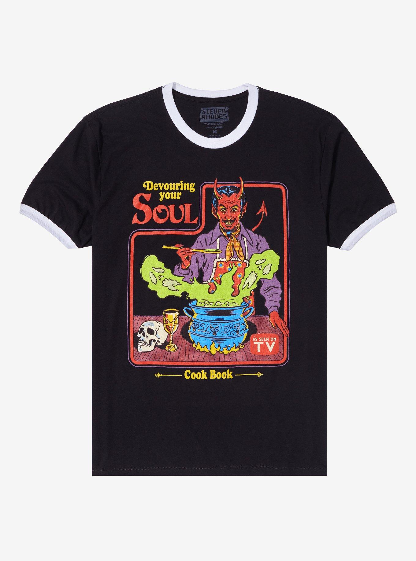 Steven Rhodes Devouring Your Soul Ringer T-Shirt, BLACK, hi-res