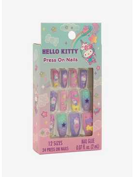 Hello Kitty Pastel Unicorn Faux Nail Set, , hi-res