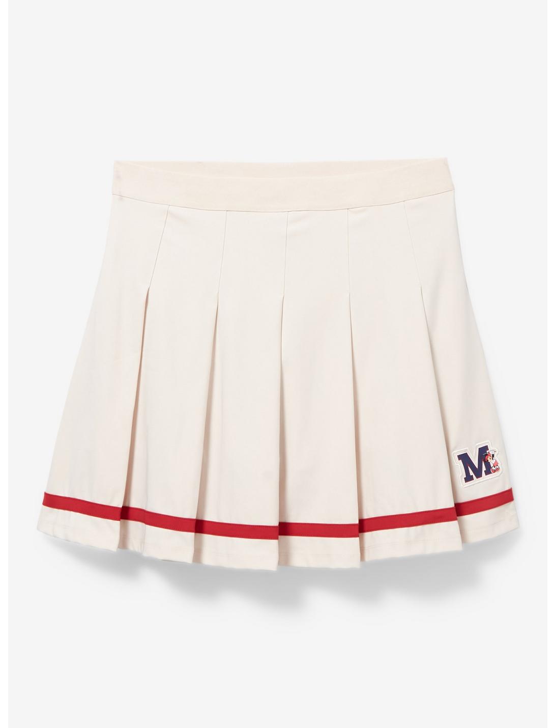 Disney Minnie Mouse Initial Pleated Plus Size Golf Skirt - BoxLunch Exclusive, OFF WHITE, hi-res