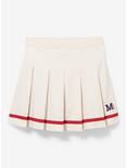 Disney Minnie Mouse Initial Pleated Plus Size Golf Skirt - BoxLunch Exclusive, OFF WHITE, hi-res