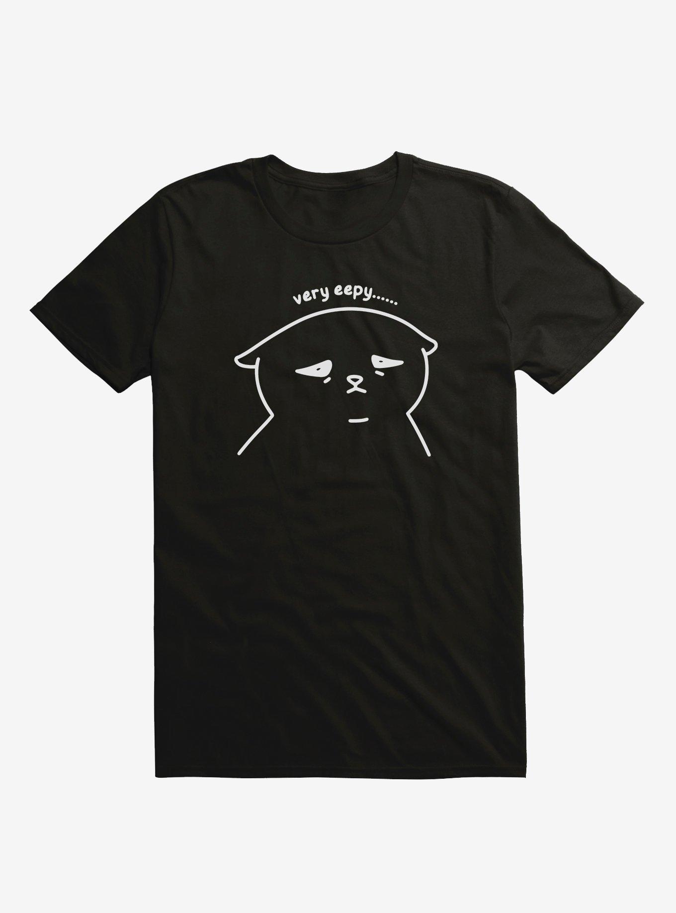 Very Eepy Cat T-Shirt By Heloisa, BLACK, hi-res