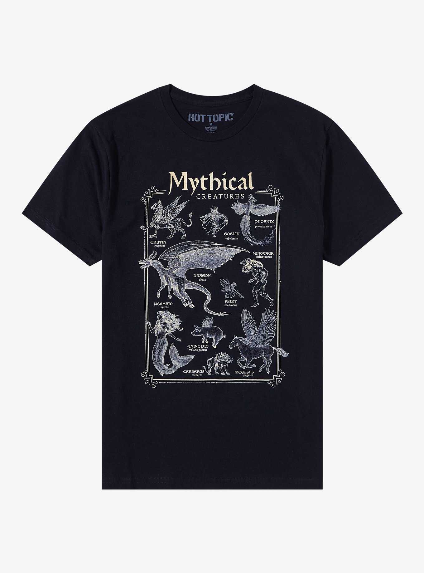 Mythical Creature Infographic T-Shirt, , hi-res