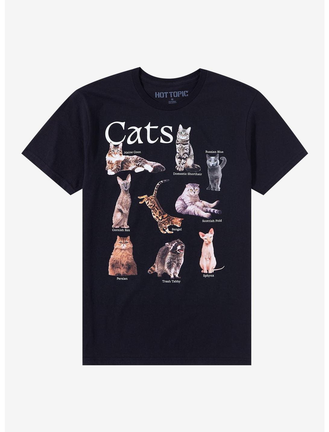 Cats Chart T-Shirt, BLACK, hi-res