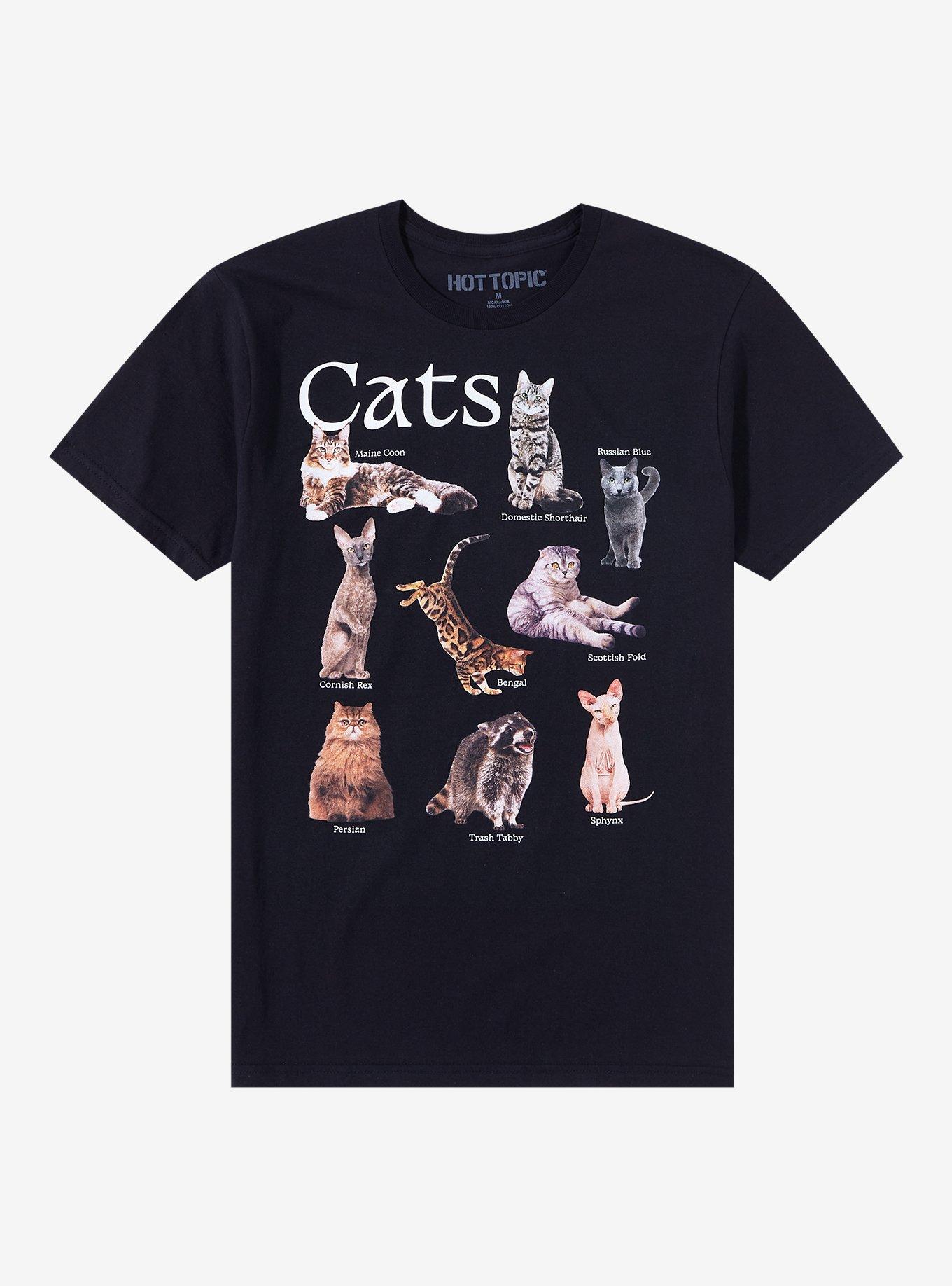 Cats Chart T-Shirt, BLACK, hi-res