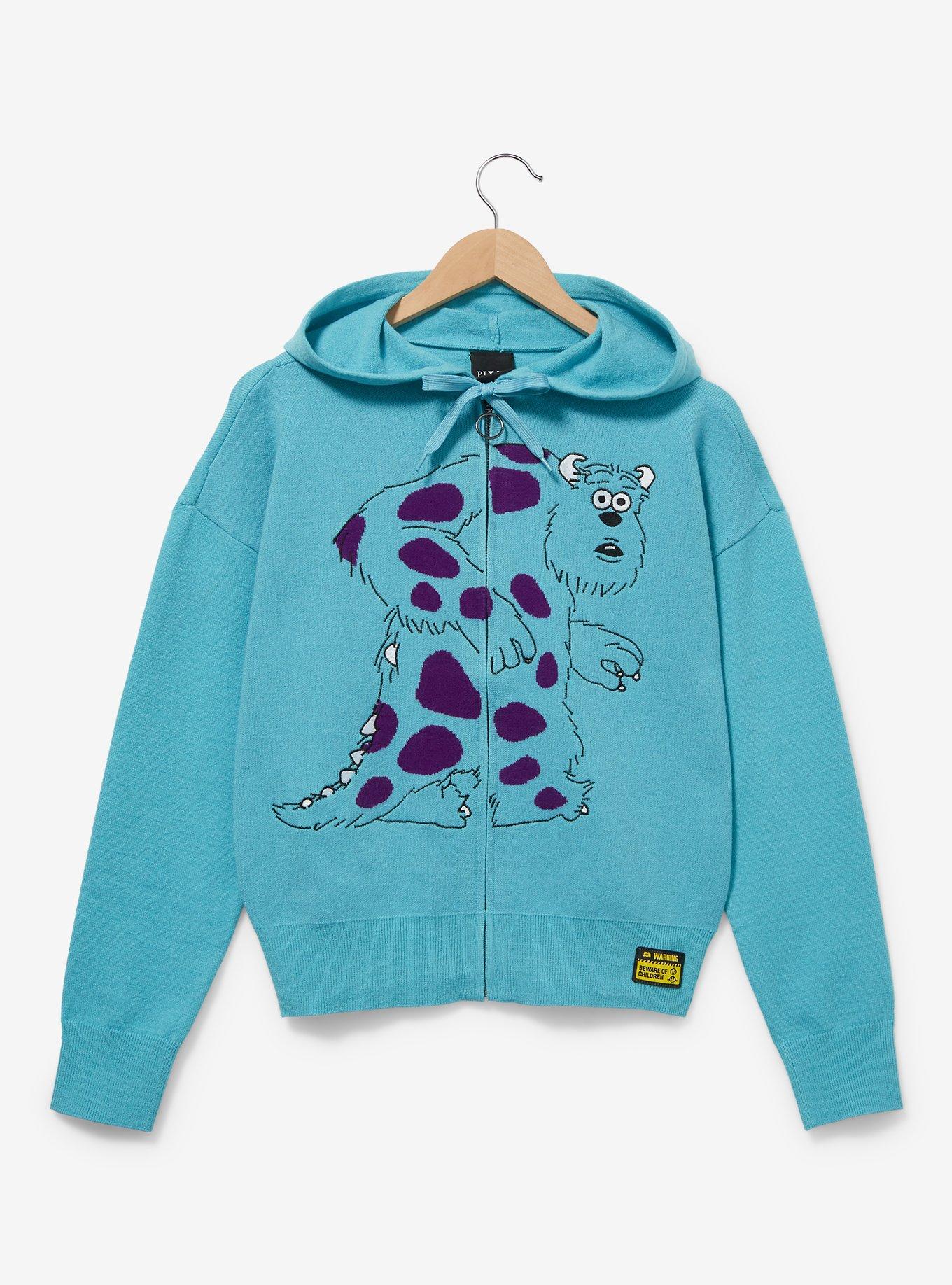 Disney Pixar Monsters, Inc. Sully Women's Knit Zippered Hoodie - BoxLunch Exclusive, BLUE, hi-res