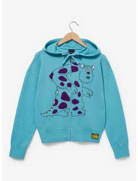 Disney Pixar Monsters, Inc. Sully Women's Plus Size Knit Zippered Hoodie - BoxLunch Exclusive, , hi-res