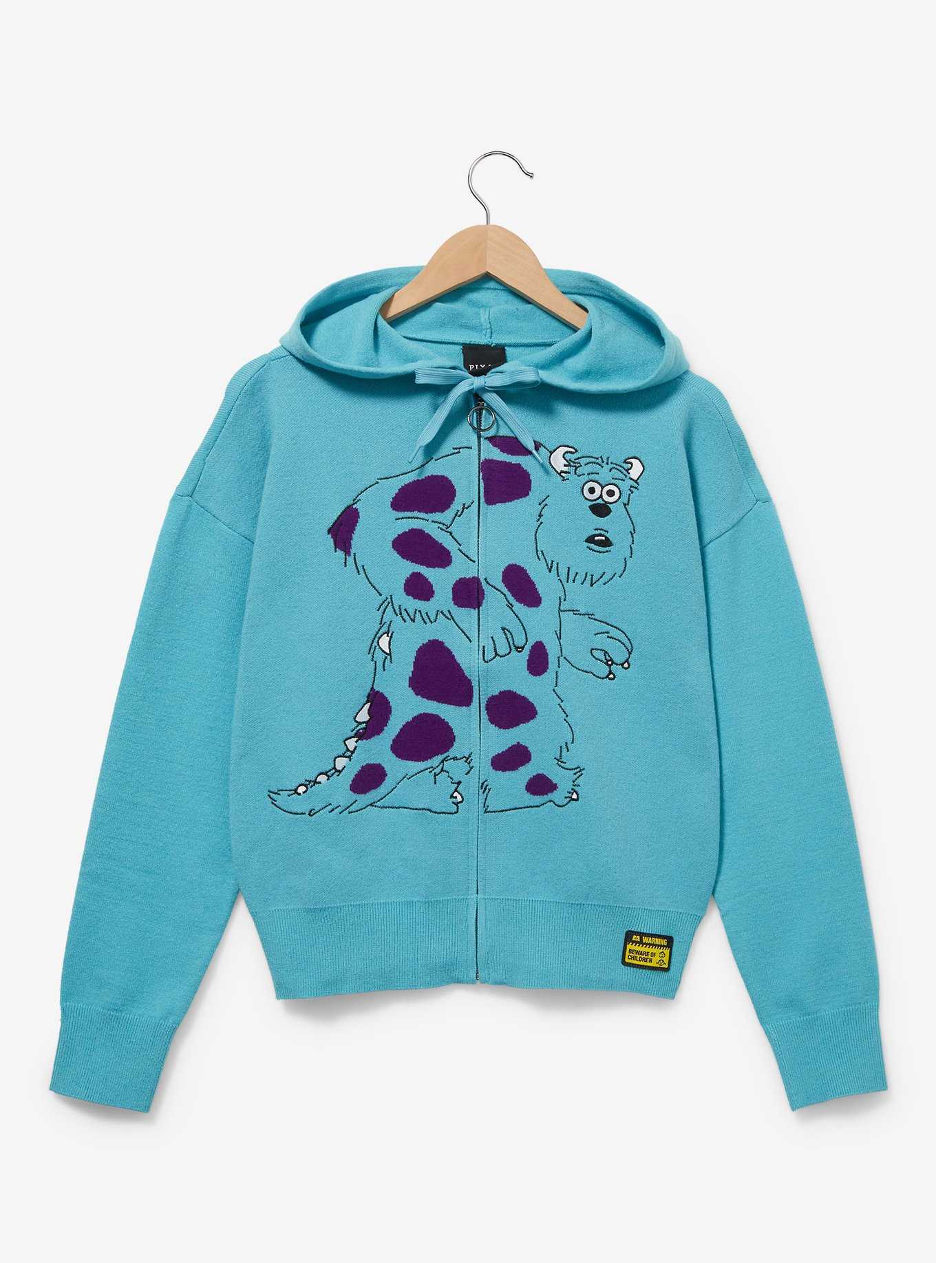 Disney Pixar Monsters, Inc. Sully Women's Plus Size Knit Zippered Hoodie - BoxLunch Exclusive, , hi-res