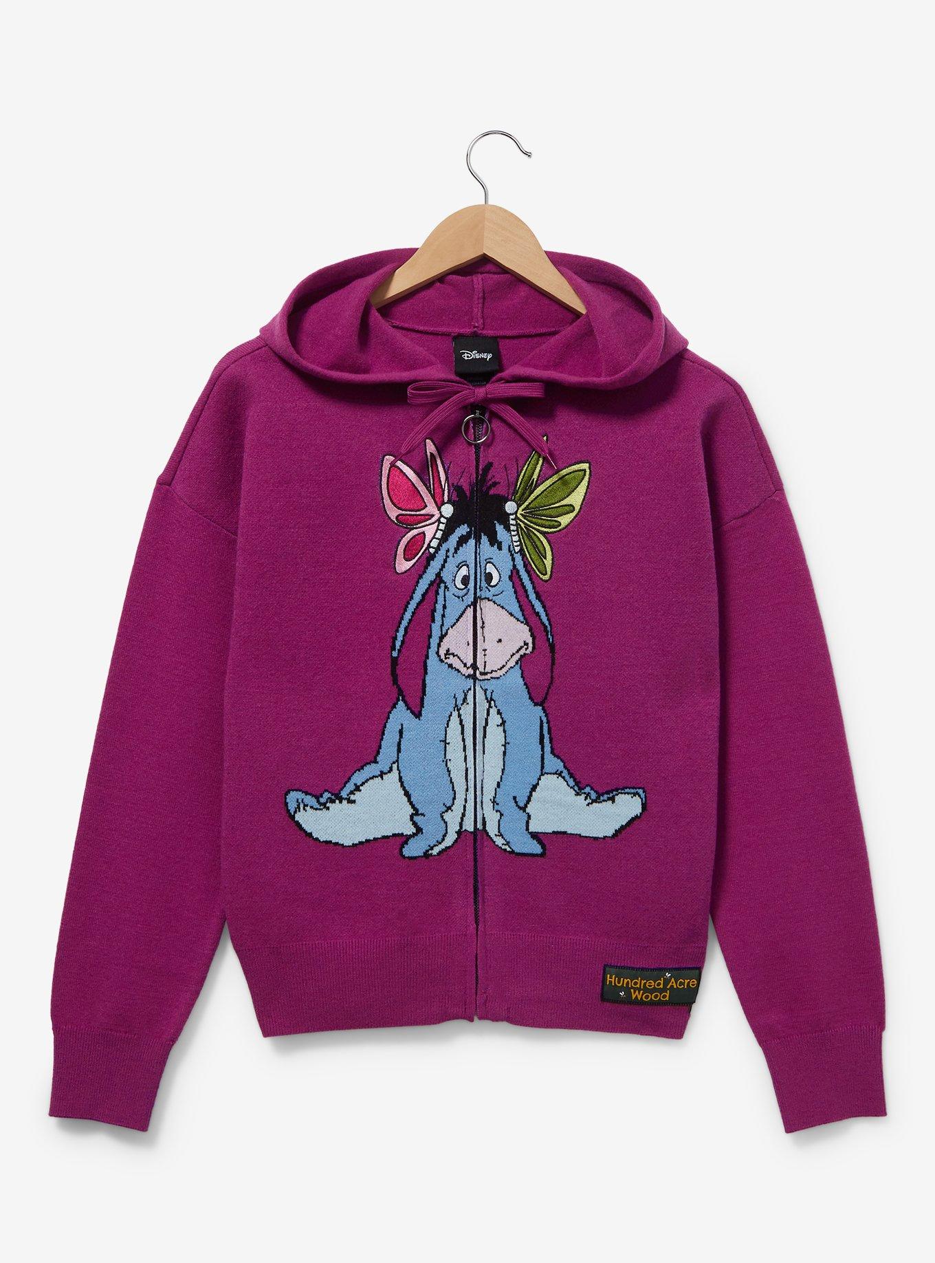 Disney Winnie the Pooh Eeyore Butterfly Women s Knit Zippered Hoodie BoxLunch Exclusive BoxLunch