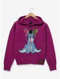 Disney Winnie the Pooh Eeyore Butterfly Women's Knit Zippered Hoodie - BoxLunch Exclusive, DEEP RUBY, hi-res