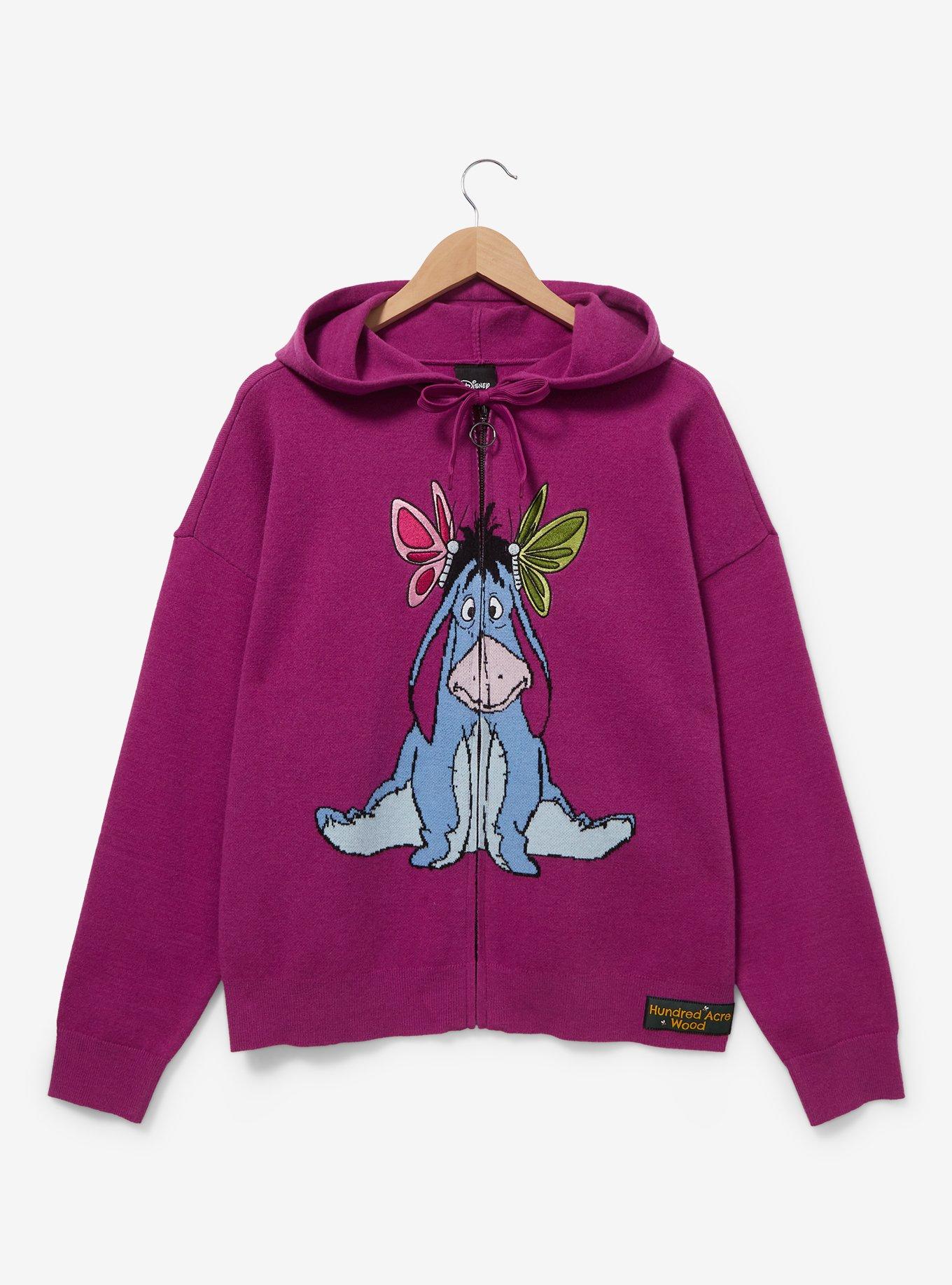 Disney Winnie the Pooh Eeyore Butterfly Women's Plus Zip Hoodie — BoxLunch Exclusive